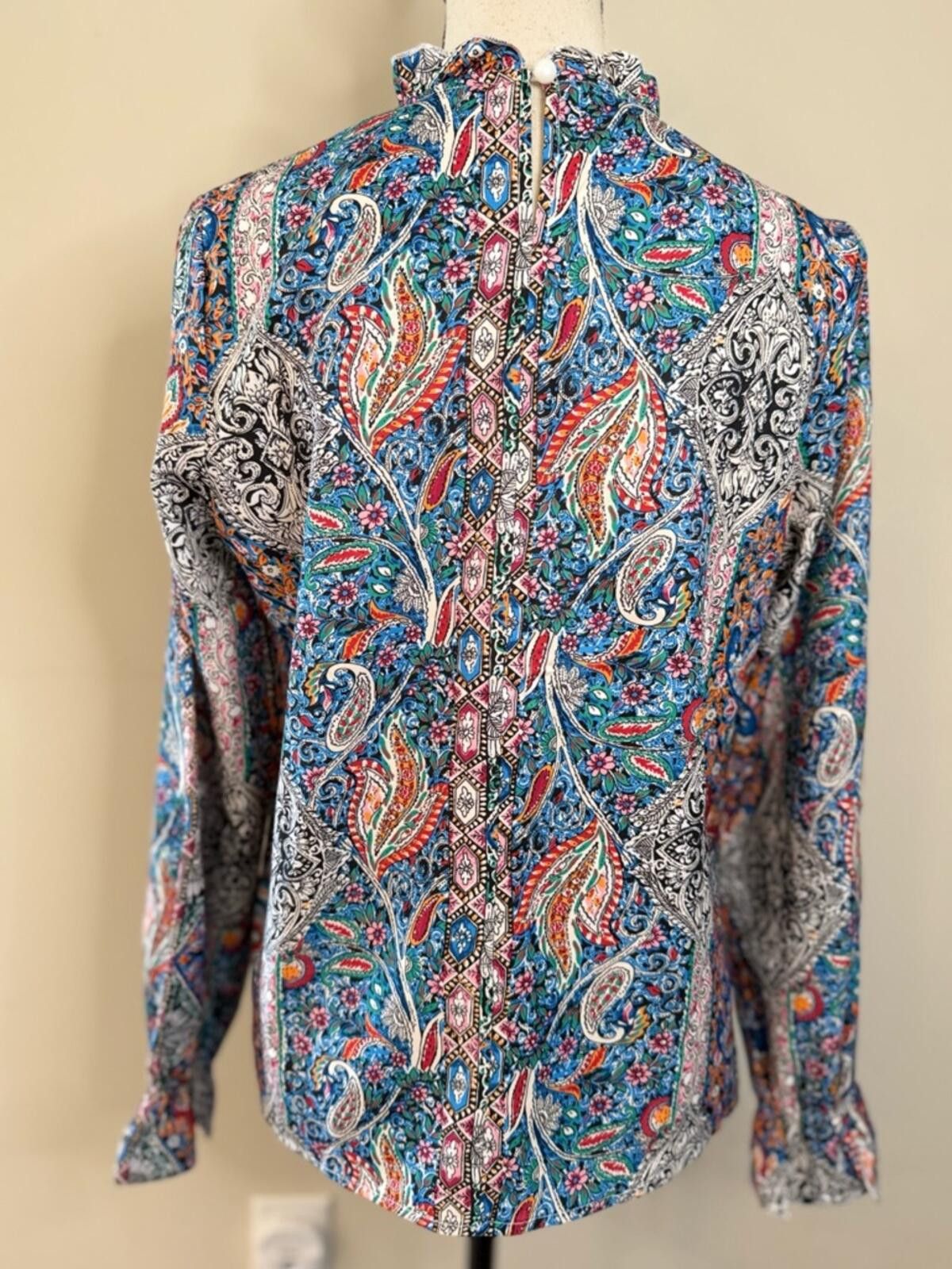 Other Floral paisley top colorful ruffled long sleeve SZ SM Size S / US 4 / IT 40 - 5 Thumbnail