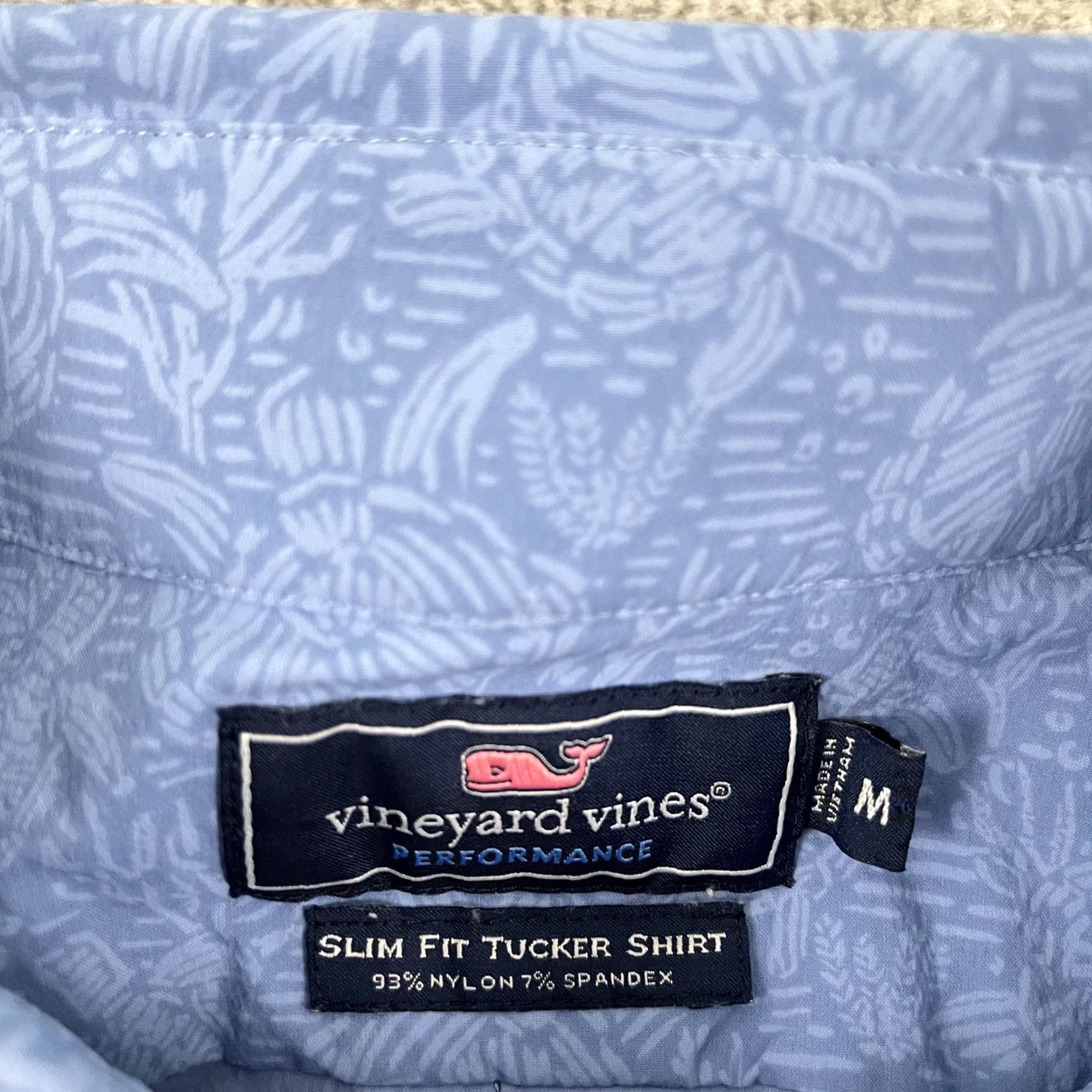 Vineyard Vines Vineyard Vines Men's Tucker Shirt Short Sleeve Button-Up Casual Blue Sea Turtle Performance Slim Fit M Size US M / EU 48-50 / 2 - 3 Thumbnail