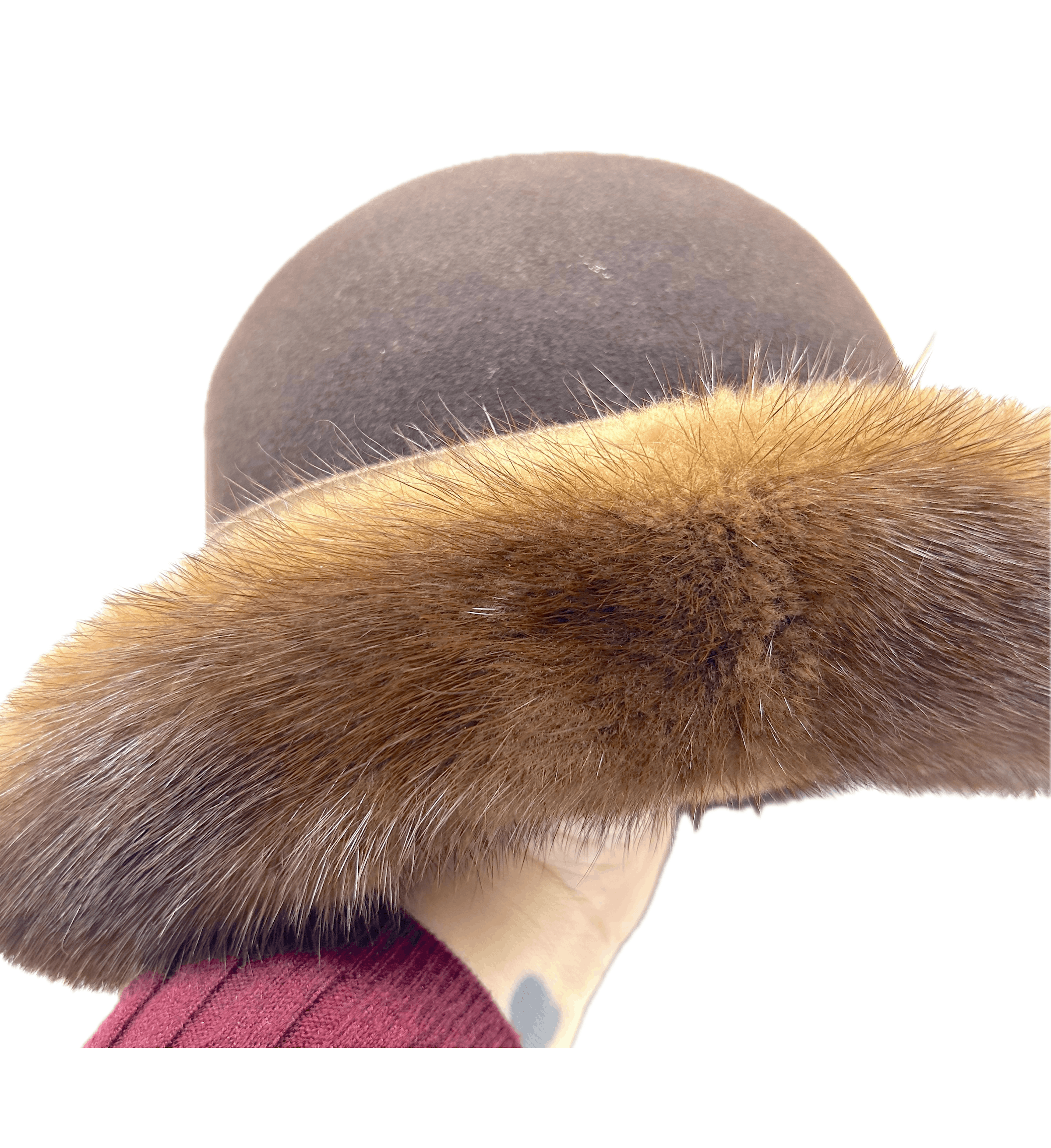 Vintage 1940's Trimmed Wool Hat Size ONE SIZE - 6 Thumbnail