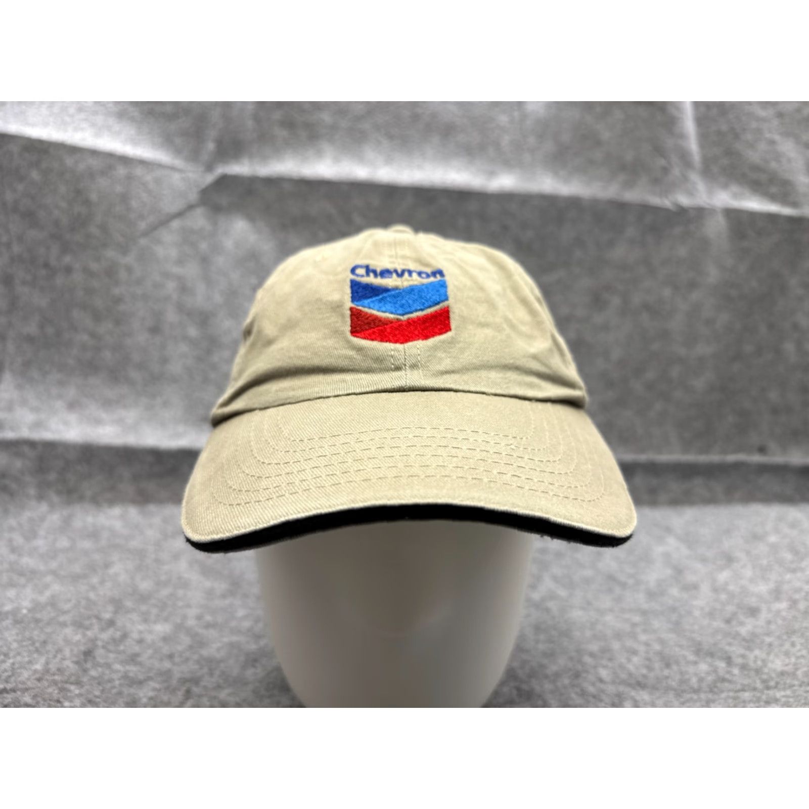 Vintage Chevron Hat Cap Snap Back Adult One Size Beige Cotton Twill Baseball Cap Adjustable Men Casual Size ONE SIZE - 2 Thumbnail
