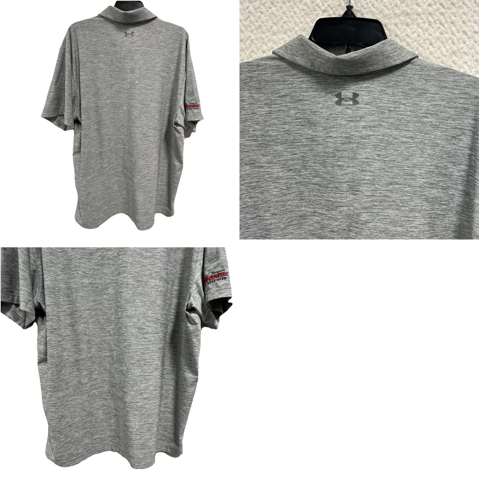 Under Armour Under Armour Polo XL Gray HeatGear Loose Fit Cal Ripken Sr Foundation Heathered Short Sleeve Polo Mens Size US XL / EU 56 / 4 - 9 Thumbnail