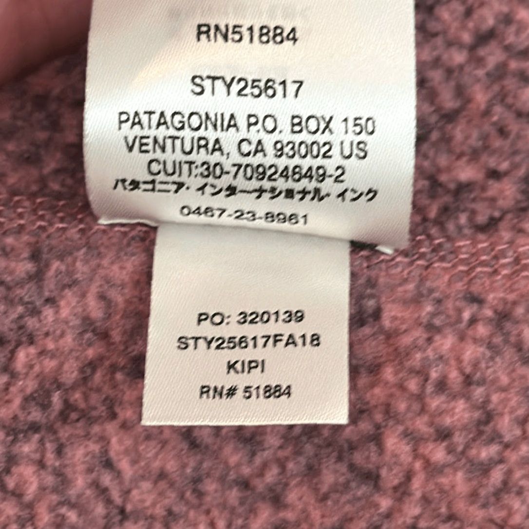 Patagonia Patagonia Jacket Pink Better Sweater Quarter Zip Women’s S Pink Cream Basic Jacket Women’s Small Style 25617 Size S / US 4 / IT 40 - 8 Thumbnail