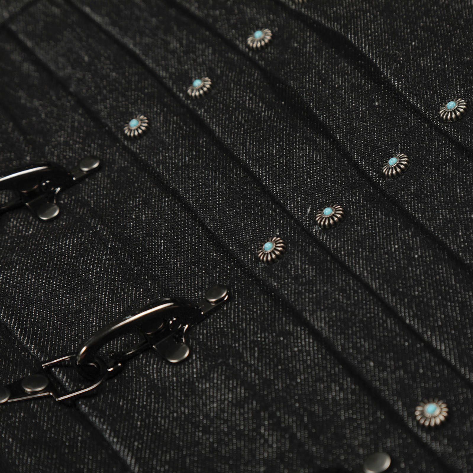 Japanese Brand Fireman Clasp Black Cropped Denim Jacket Size US XL / EU 56 / 4 - 3 Thumbnail