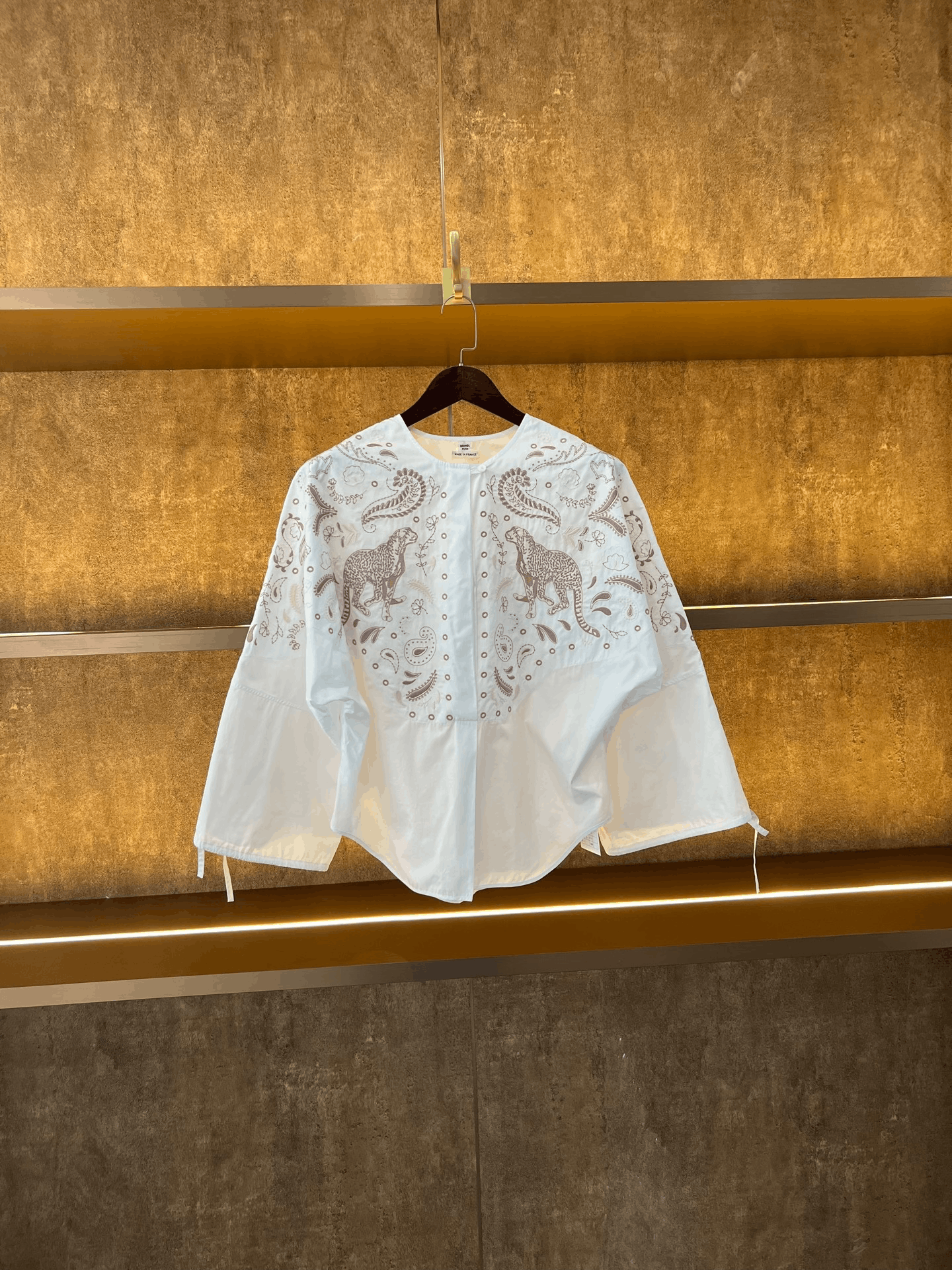 Hermes Hermes Embroidered Shirt Size XXS / US 00 / IT 34 - 1 Thumbnail