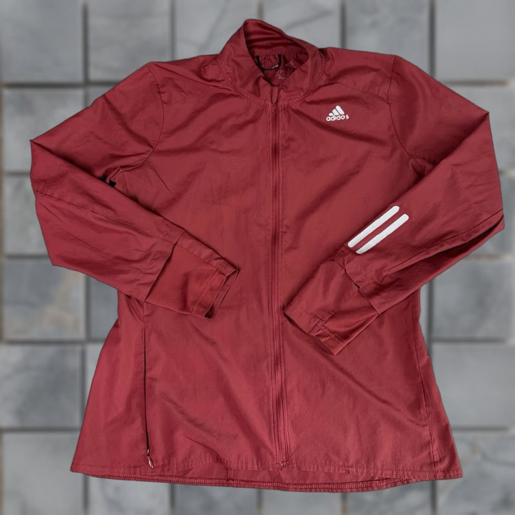 Adidas Adidas Sweatshirt Mens Medium Red Windbreaker Energy Running Full Zip Reflective Size US M / EU 48-50 / 2 - 1 Thumbnail