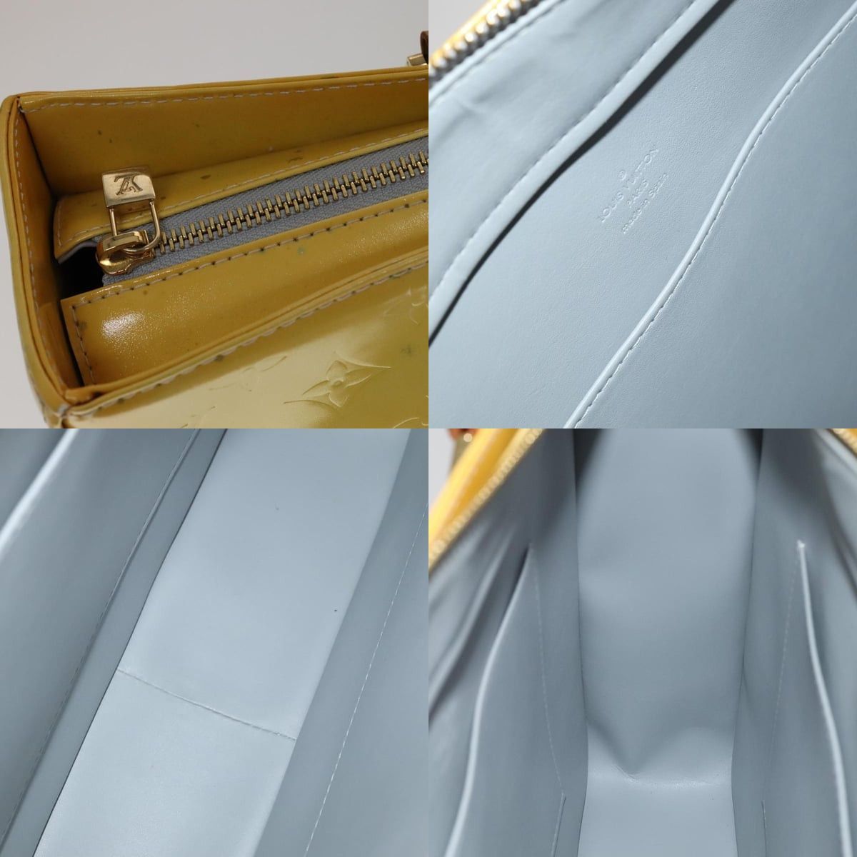 Louis Vuitton LOUIS VUITTON Monogram Vernis Columbus Tote Bag Gris M91028 Size ONE SIZE - 11 Thumbnail