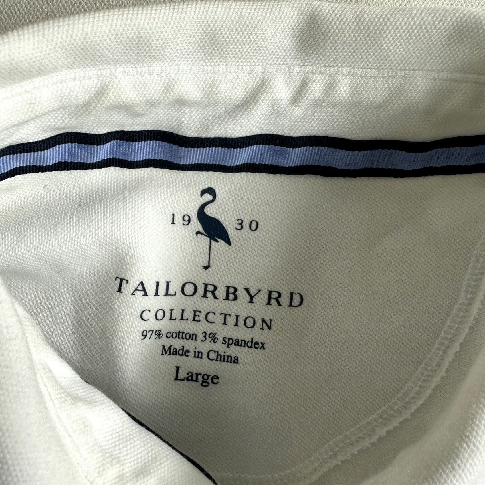 Tailorbyrd TAILORBYRD Golf Polo Shirt Men’s Large Flamingo White Preppy Shirt Size US L / EU 52-54 / 3 - 6 Thumbnail
