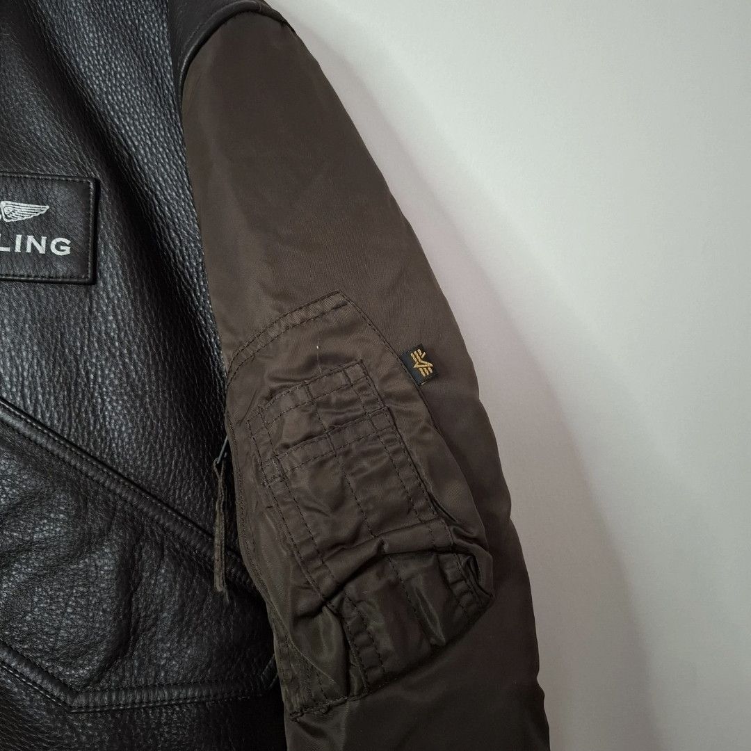 Alpha Industries ALPHA INDUSTRIES X BREITLING Leather Flying Top Gun Jacket Size US M / EU 48-50 / 2 - 6 Thumbnail