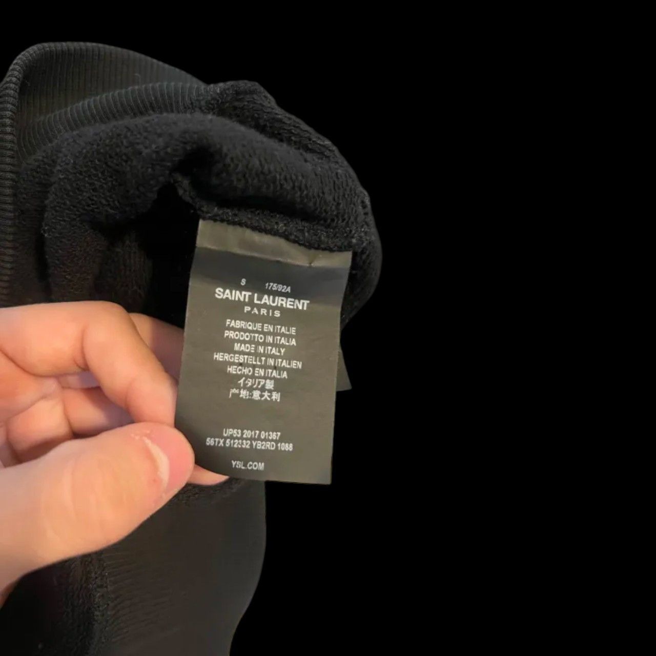 Saint Laurent Paris Saint Laurent Paris Glitter Hoodie Size US S / EU 44-46 / 1 - 5 Thumbnail
