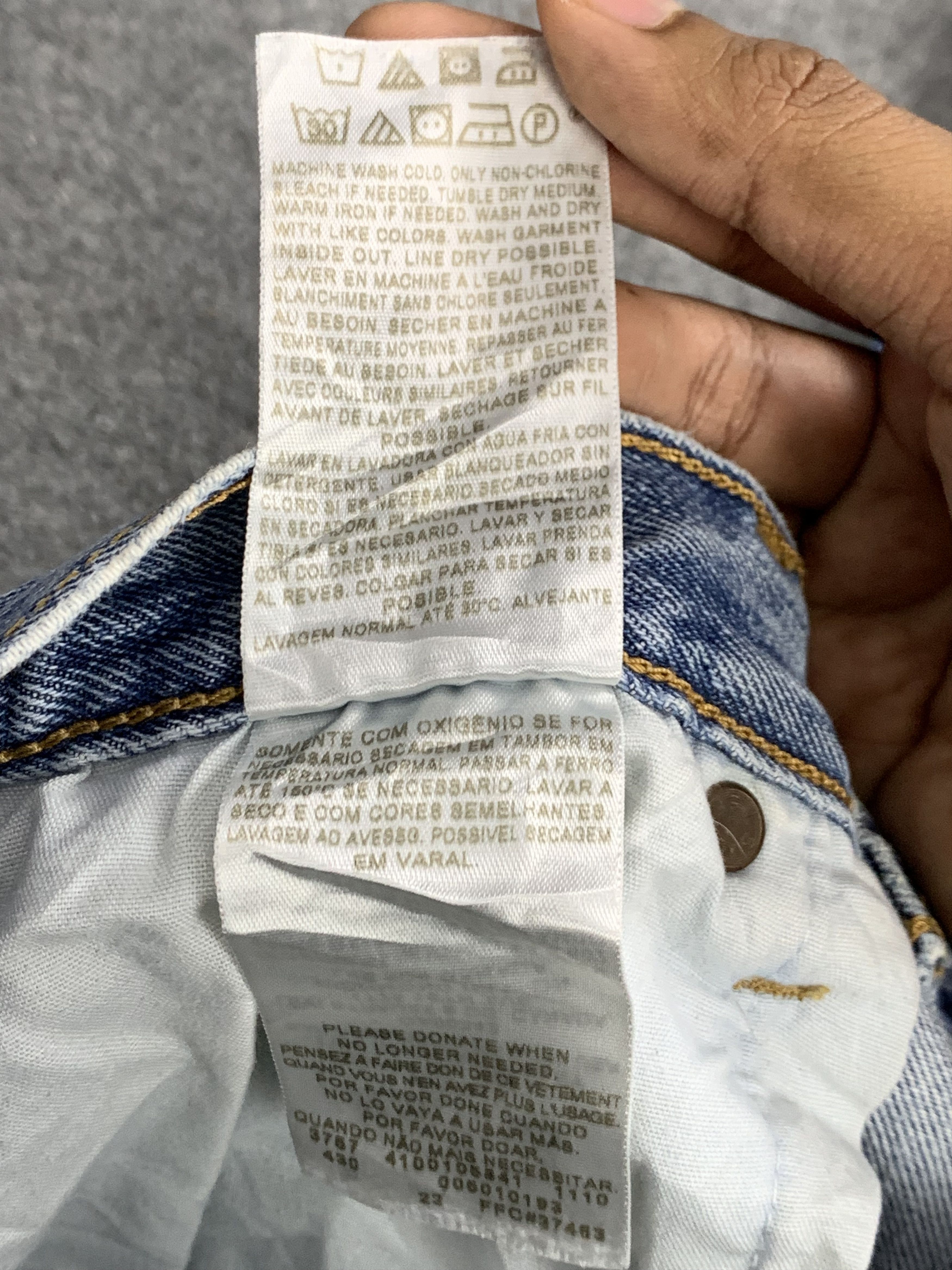 Levi's Vintage Levis 501 Faded Blue Jeans DP2197 Size US 33 - 6 Thumbnail