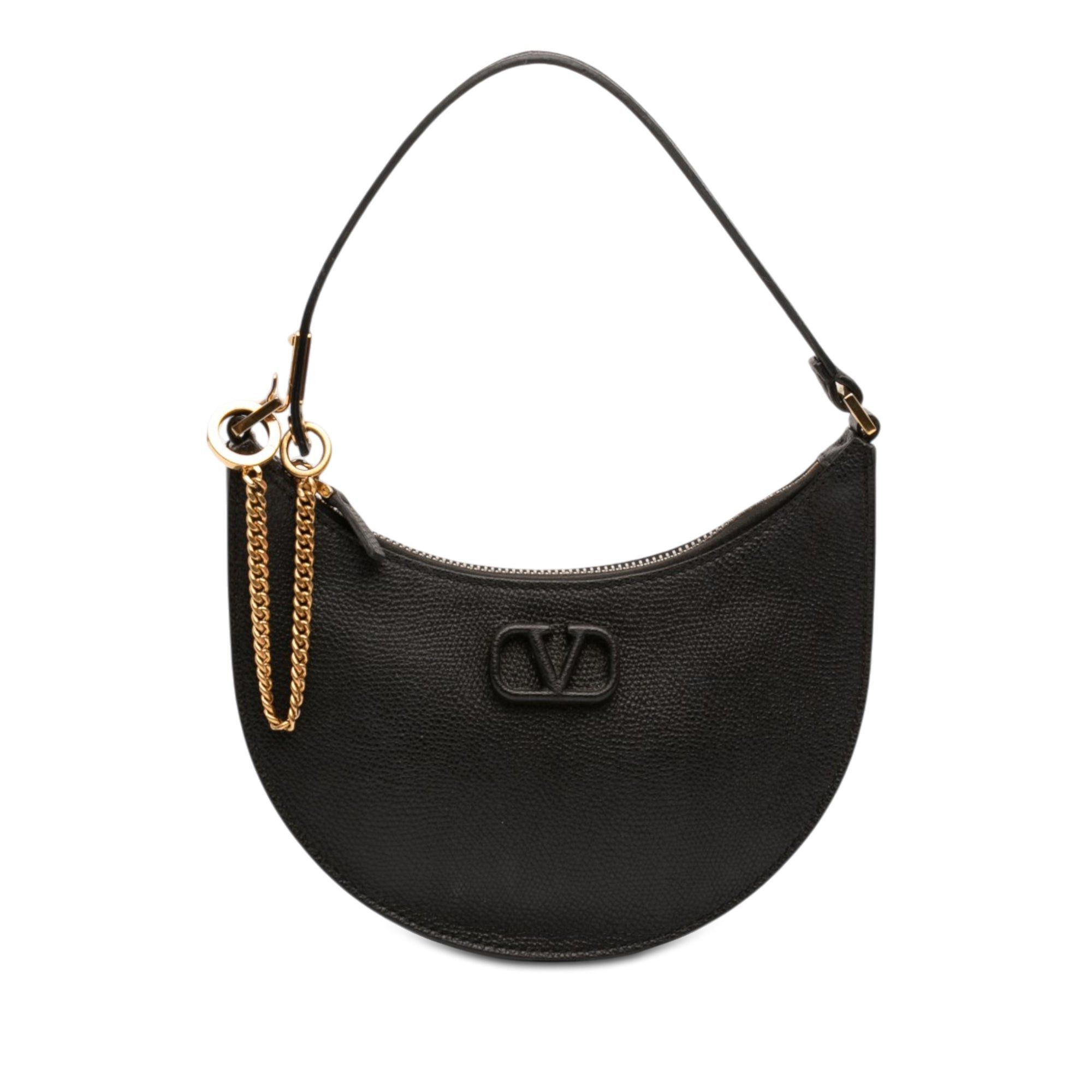 Valentino Mini Grainy Calfskin VLogo Hobo Size ONE SIZE - 1 Thumbnail