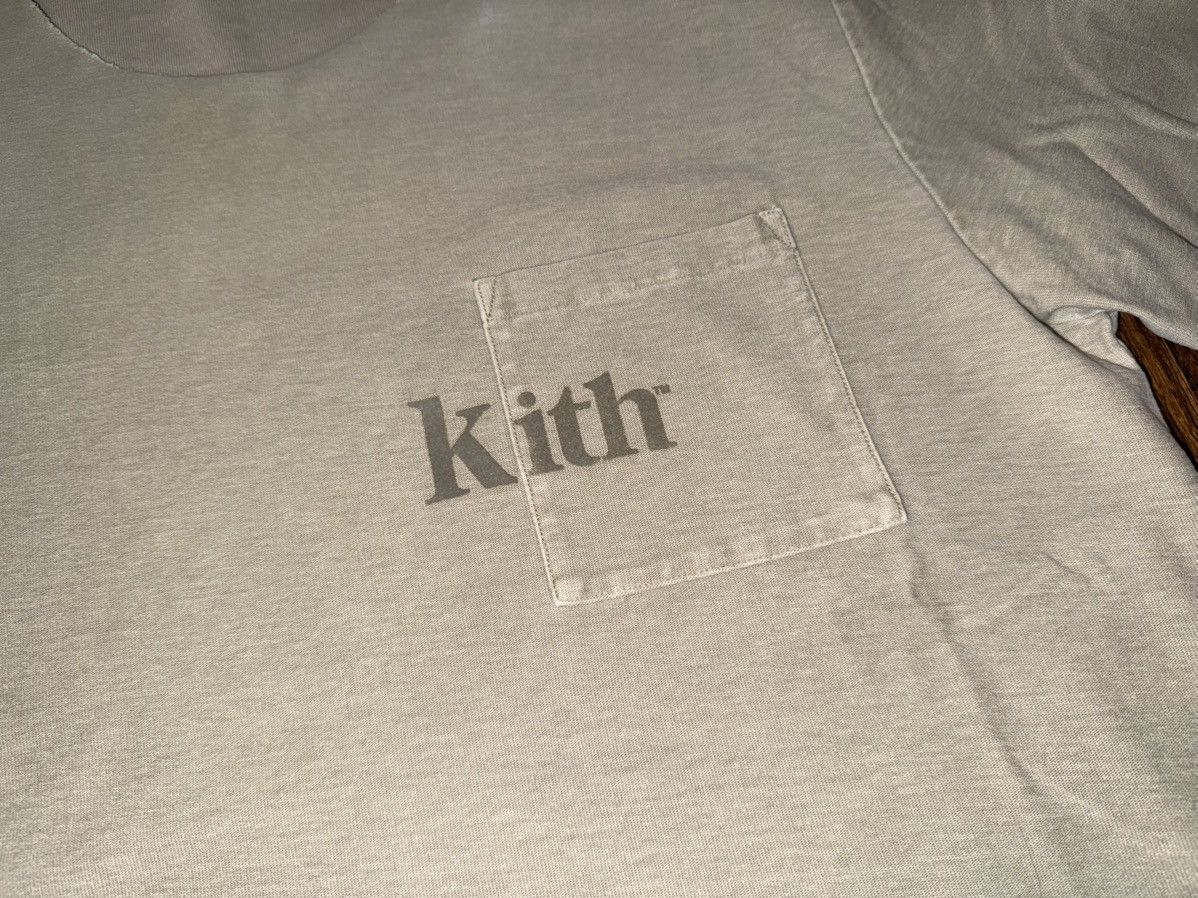 Kith Kith Quinn Pocket T-Shirt Vintage Beige Raw Hem Size Medium Size US M / EU 48-50 / 2 - 2 Thumbnail