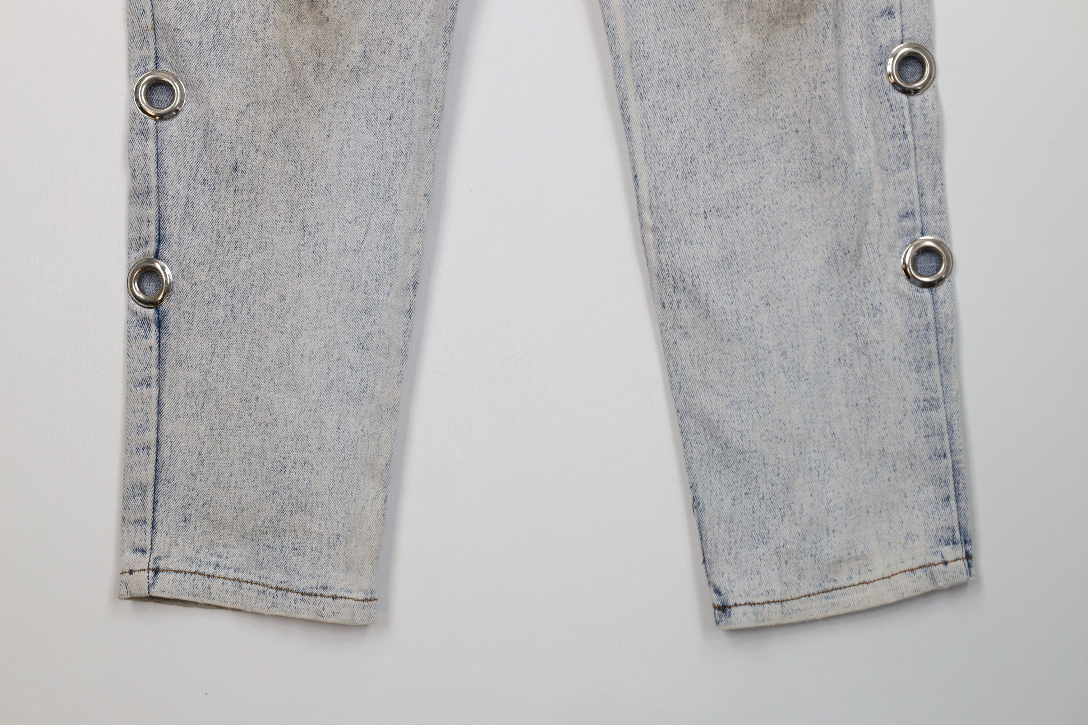 Vintage Vintage 90s Streetwear Acid Wash Rivet Tapered Leg Jeans Size 32" / US 10 / IT 46 - 4 Thumbnail