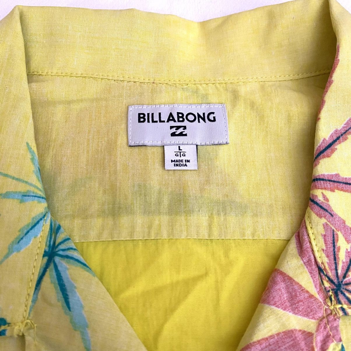 Billabong Billabong Hawaiian Shirt Mens Large Yellow Button Up Floral Size US L / EU 52-54 / 3 - 4 Thumbnail