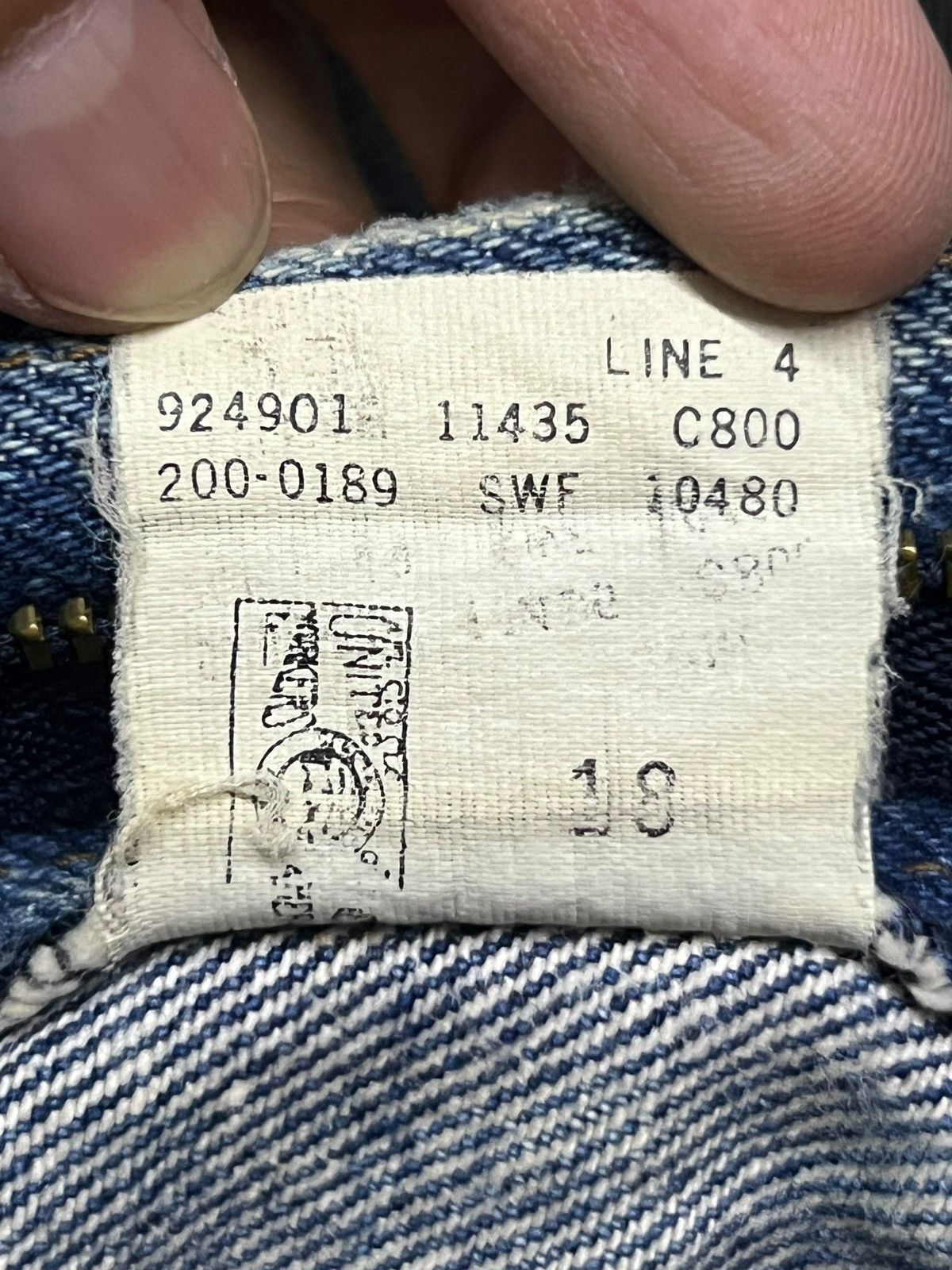 Lee Vintage 80s Lee Riders USA - Faded Wash, Distressed Denim Size US 28 / EU 44 - 14 Thumbnail