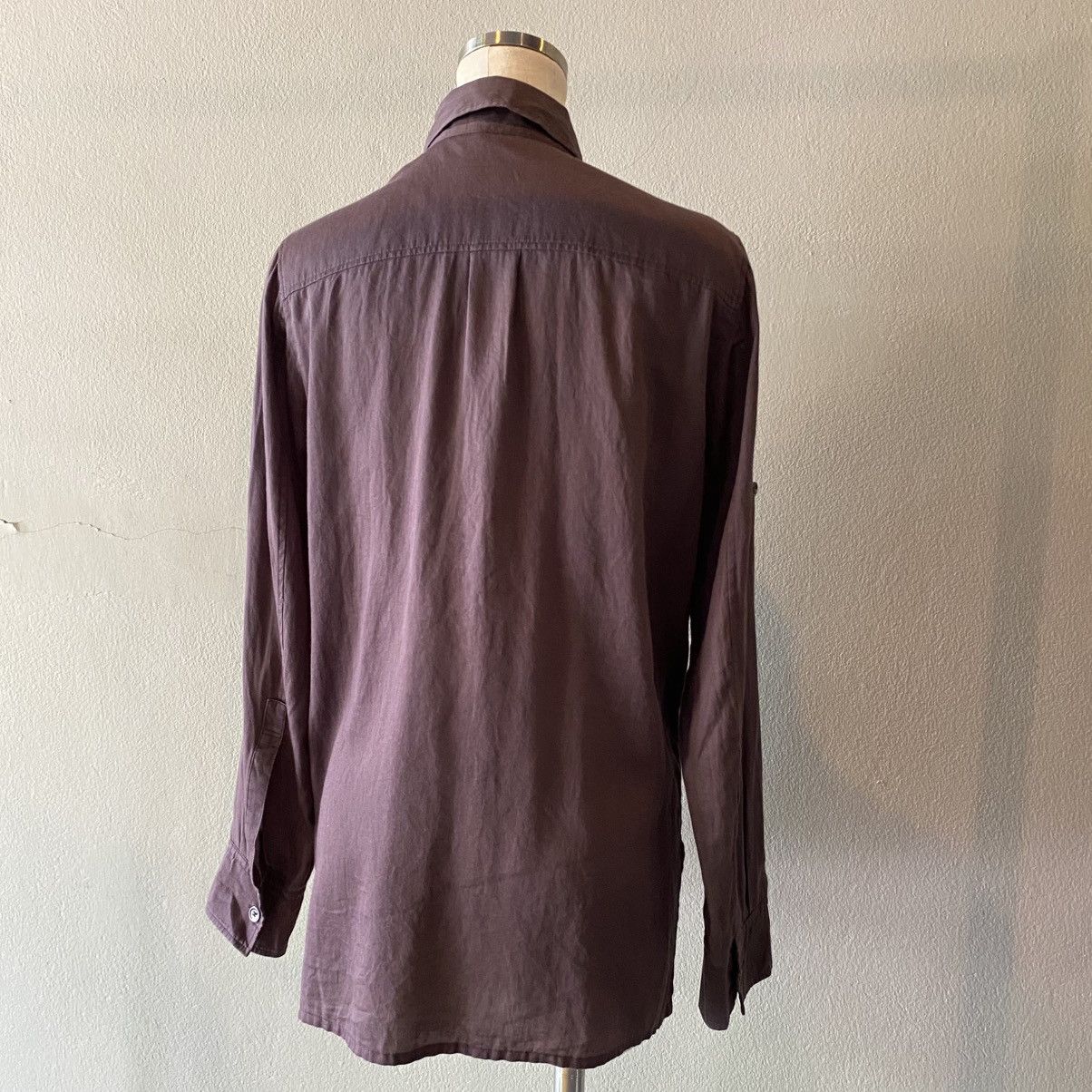 Burberry BURBERRY Purple Pintuck Button-Up Shirt Size XS / US 0-2 / IT 36-38 - 15 Thumbnail