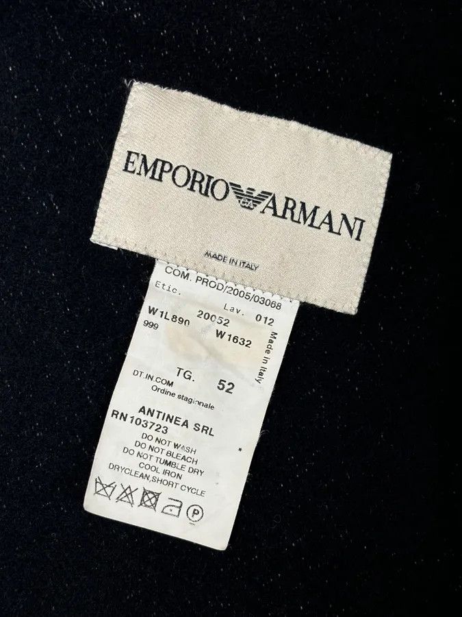 Emporio Armani AW2005 Emporio Armani Long Premium Wool Black Coat Size US L / EU 52-54 / 3 - 10 Thumbnail