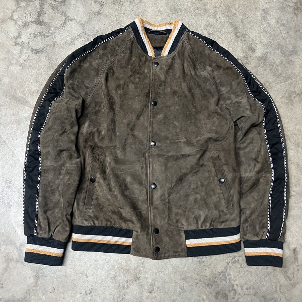 Designer × Lanvin Jeanne Lanvin Women’s Designer Lamb Leather Bomber Jacket Size L / US 10 / IT 46 - 2 Thumbnail