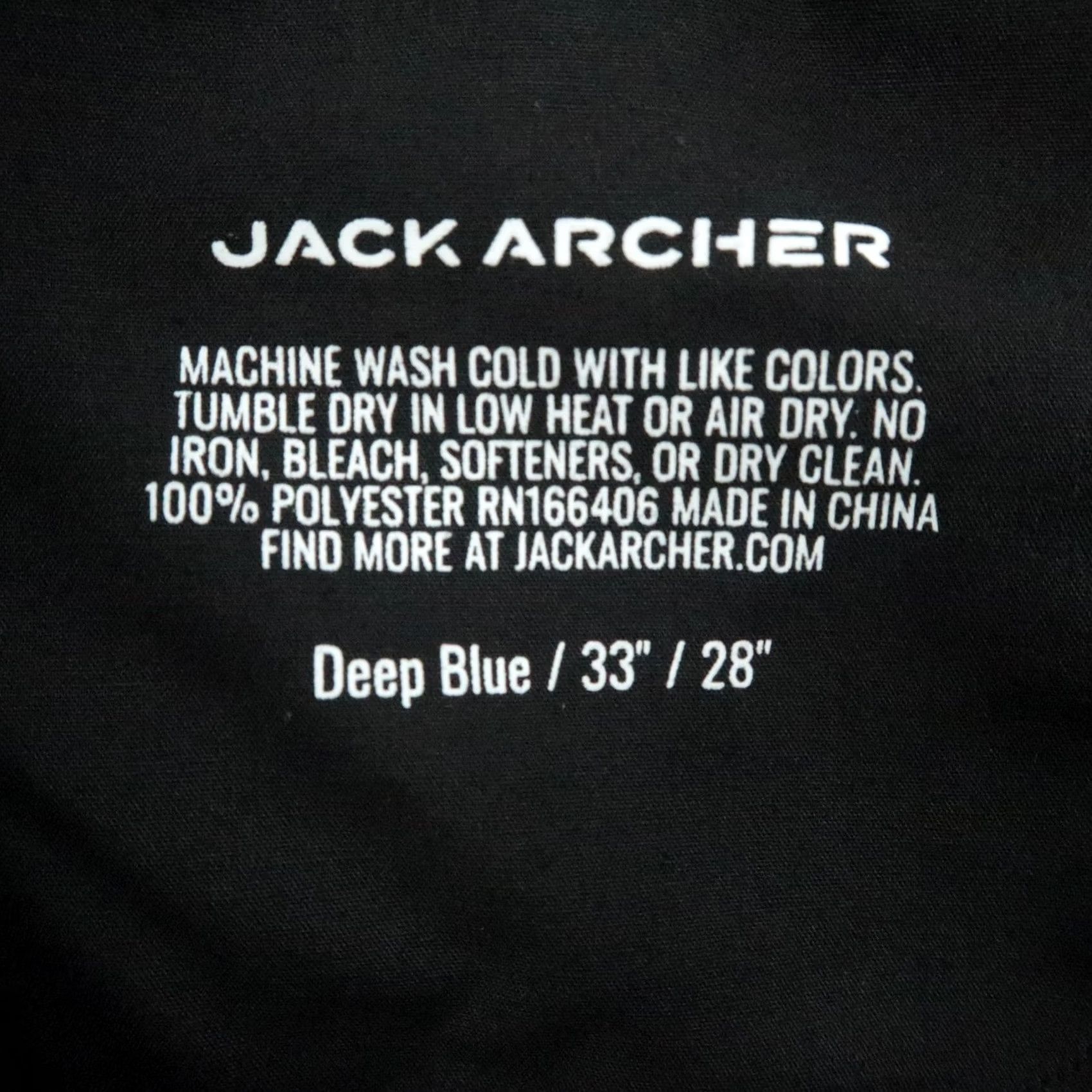 Vintage Jack Archer Pants Mens 33x28 Deep Blue Chino Travel Straight Jetsetter Trouser Size US 33 - 3 Thumbnail