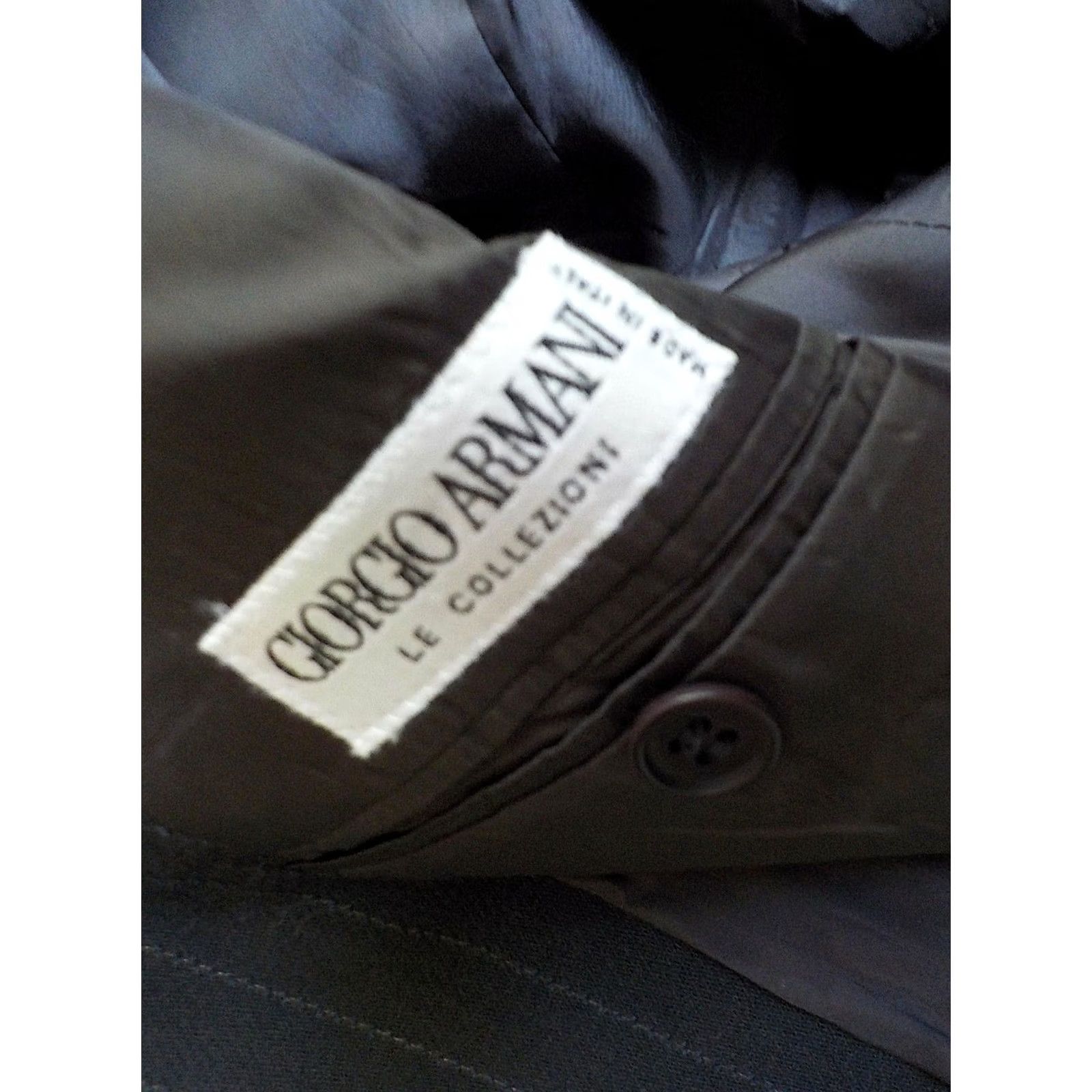 Giorgio Armani Giorgio Armani Brown Pinstriped 3 Button Blazer Virgin Wool 40R Italy Mens Size 40R - 6 Thumbnail