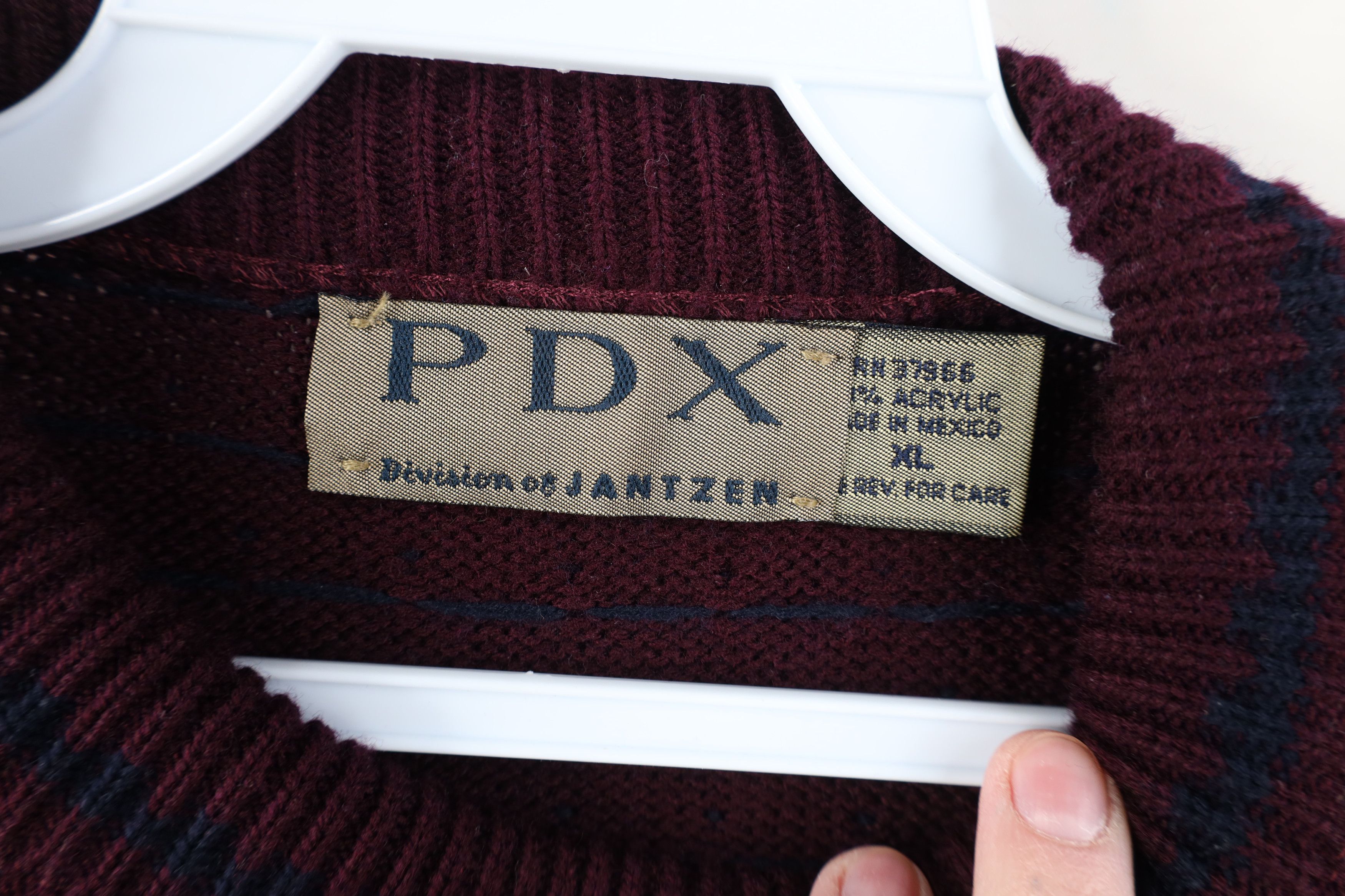 Vintage Vintage 90s Streetwear Knit Crewneck Sweater Dark Purple Size US XL / EU 56 / 4 - 5 Thumbnail
