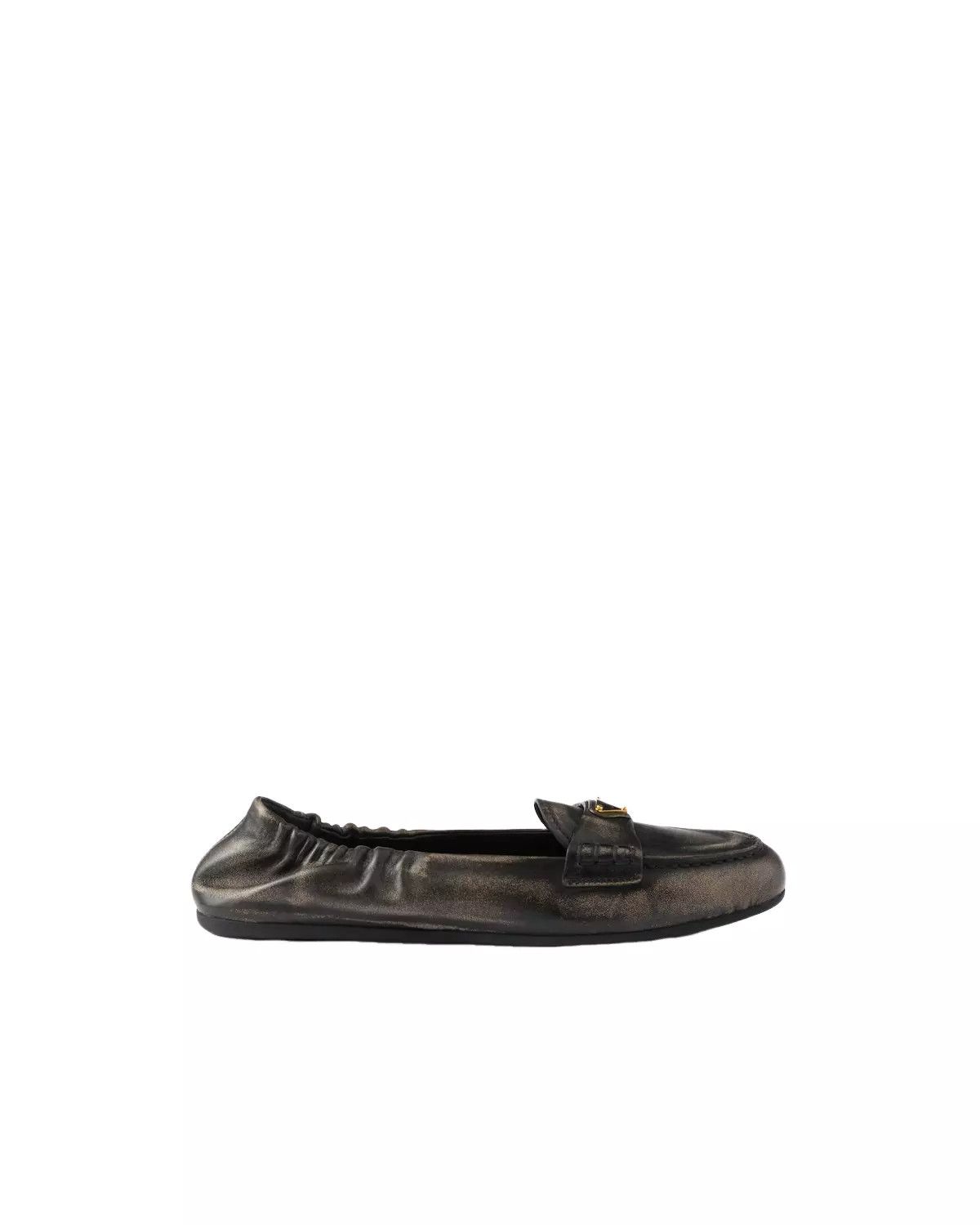 Prada PRADA $990 Black Nappa Leather Loafers New & Authentic Size US 7 / IT 37 - 2 Thumbnail