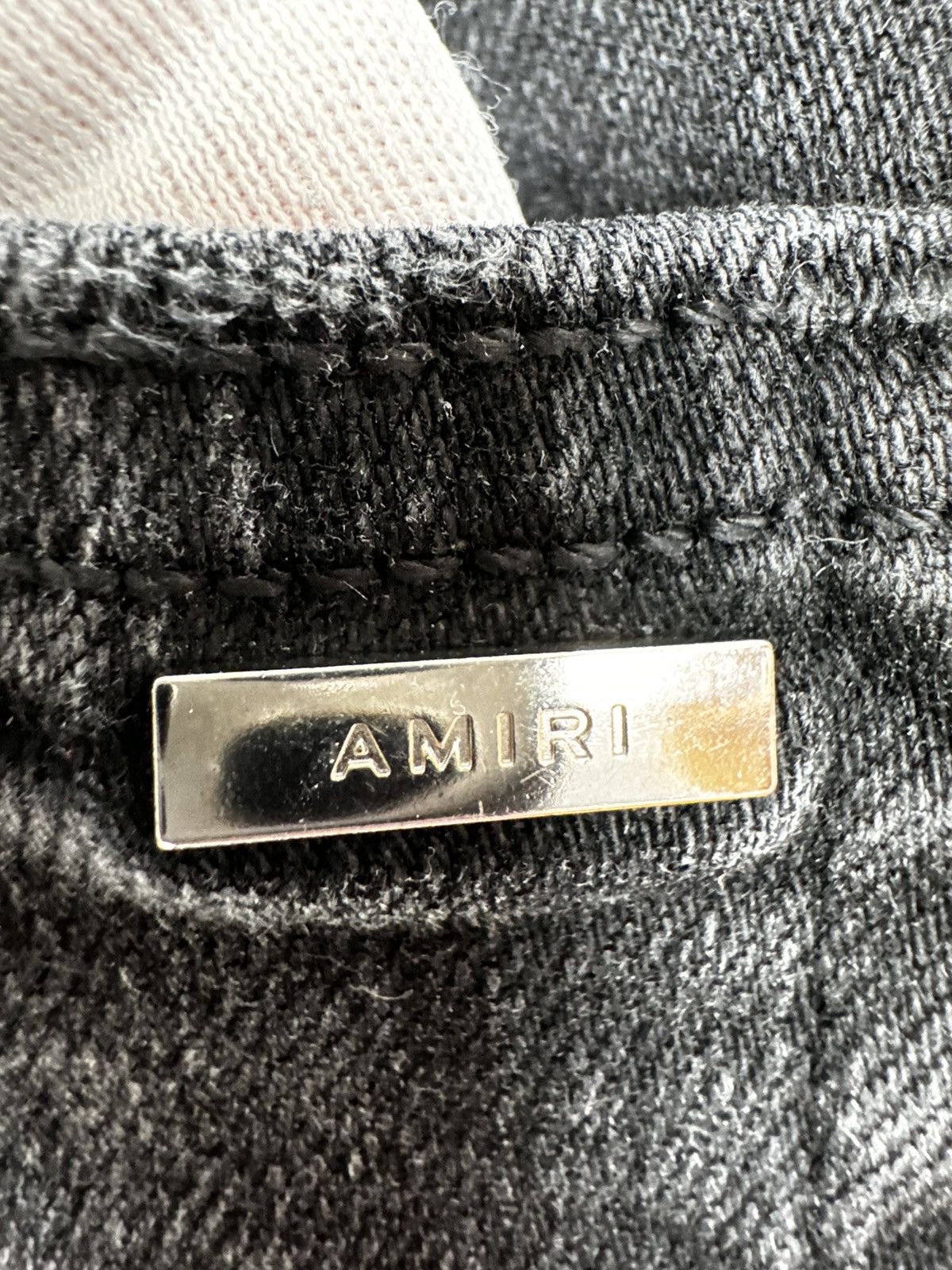 Amiri Amiri Grunge Patch Black Jeans Size US 33 - 11 Thumbnail