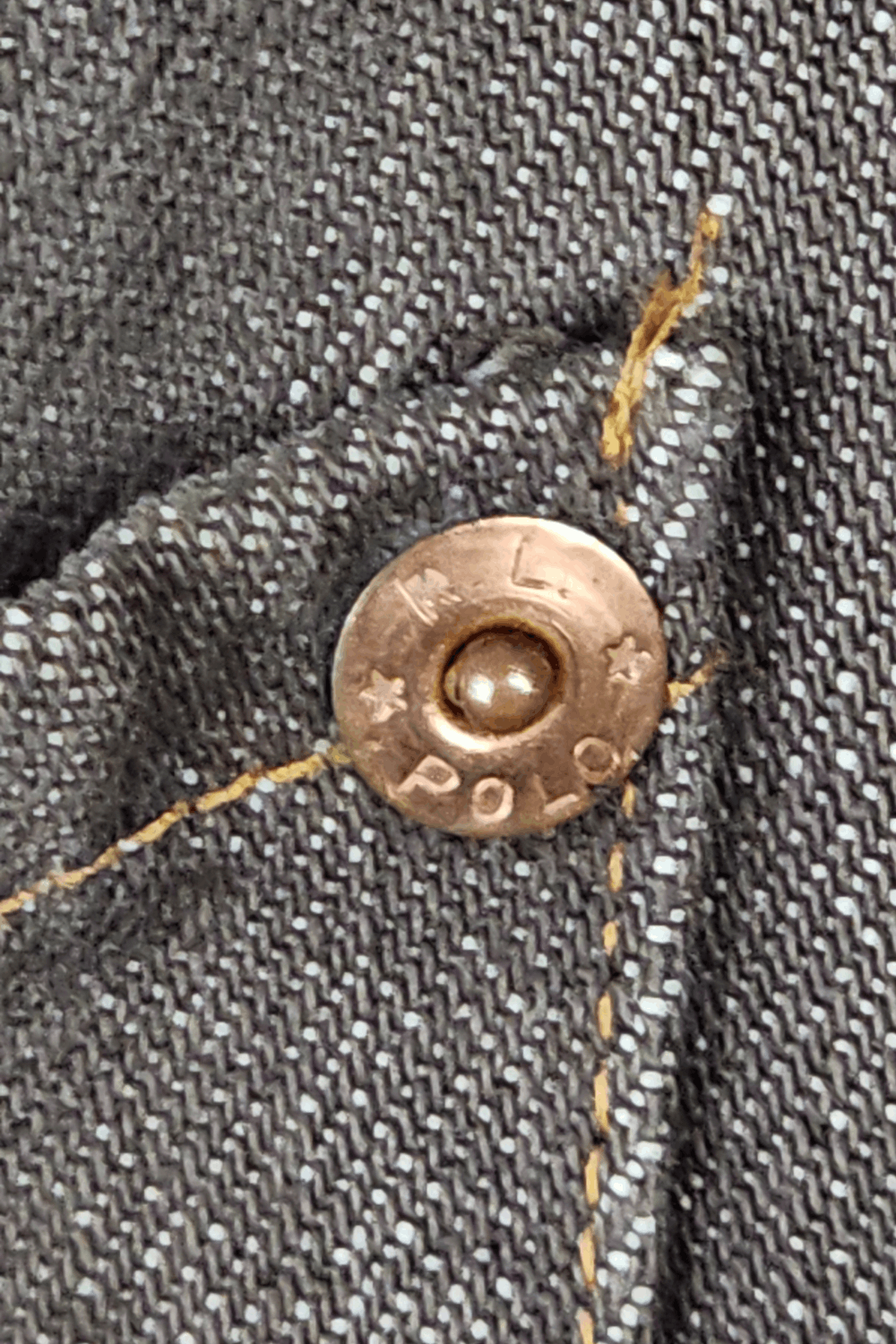 Polo Ralph Lauren 1987 RL “Polo Western” Pleated Trucker – Sulfur Brown Denim Size US L / EU 52-54 / 3 - 12 Thumbnail