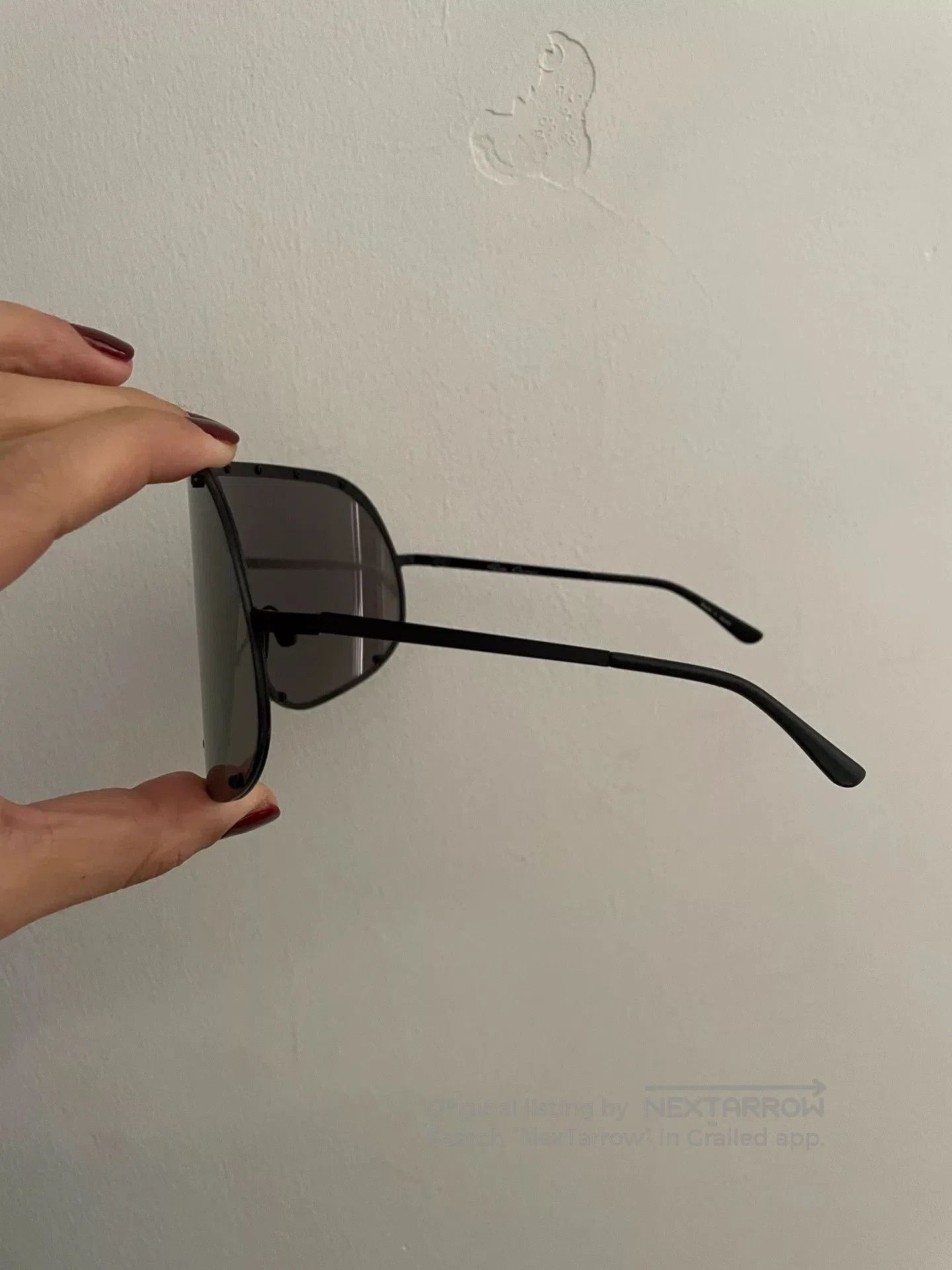 Rick Owens Rick Owens Mask Oversized Mirror Sunglasses. Size ONE SIZE - 6 Thumbnail