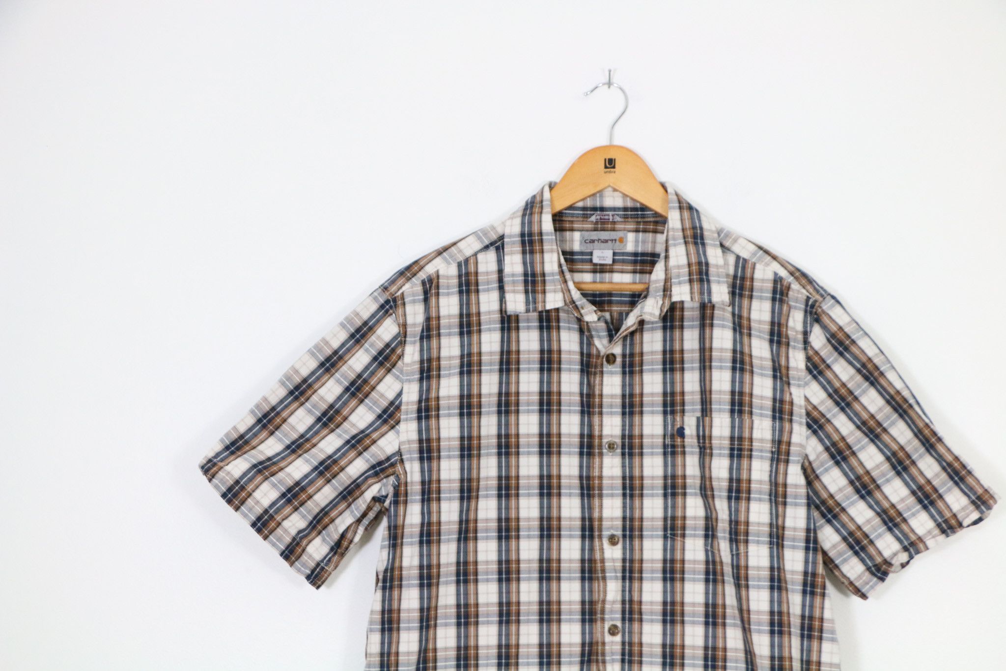 Carhartt Carhart Brown Plaid Button Up Size US L / EU 52-54 / 3 - 2 Thumbnail