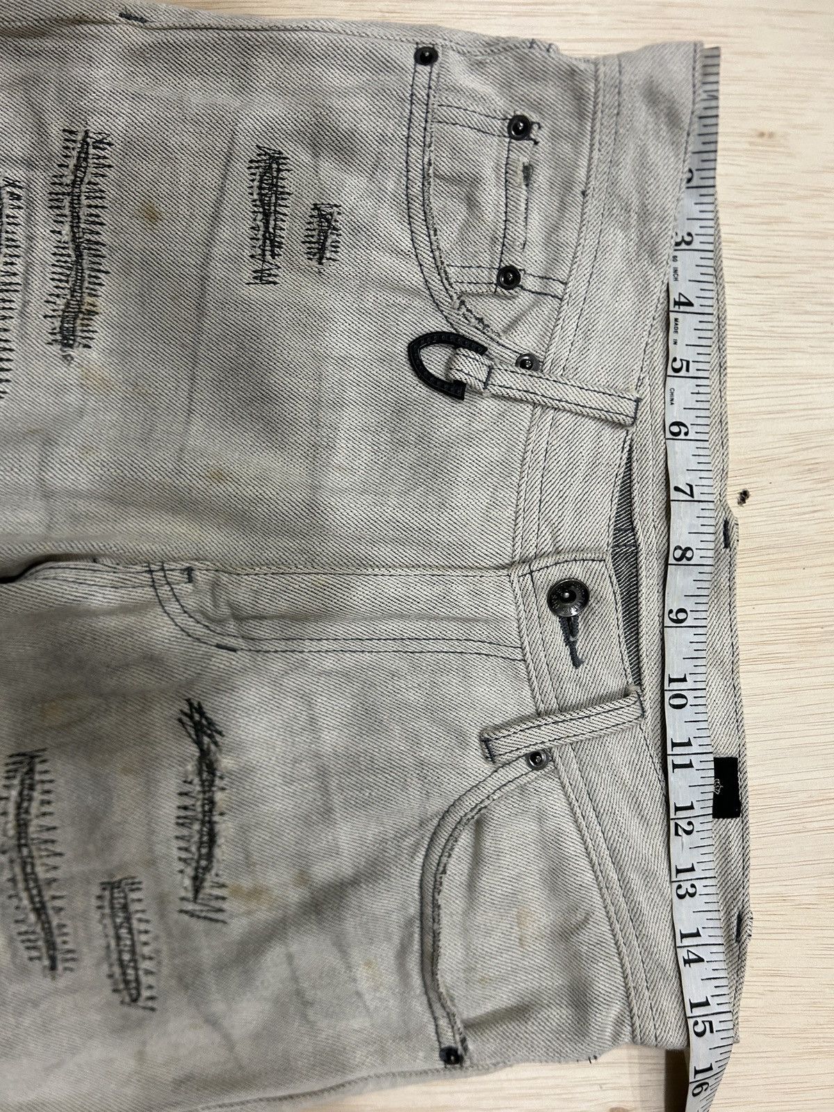 semanticdesign Vintage SemanticDesign Clawmark Distressed Trashed Jeans Size US 31 - 12 Thumbnail