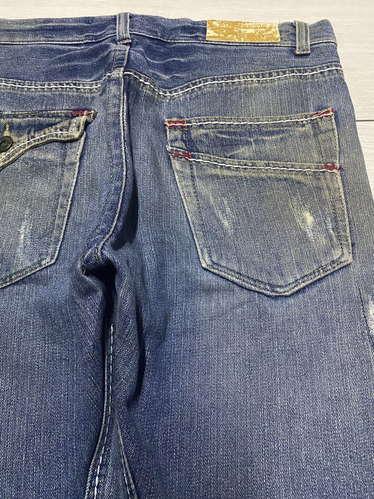 Tornado Mart Vintage Japanese Authentic Mud Wash Distressed Bootcut Jeans Size US 33 - 10 Thumbnail
