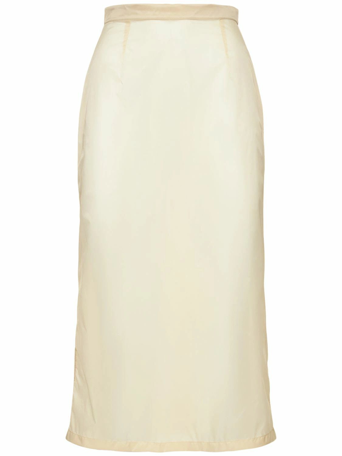 Maison Margiela o1y0625 Midi Skirt in Light Beige Size 27" / US 4 / IT 40 - 1 Thumbnail
