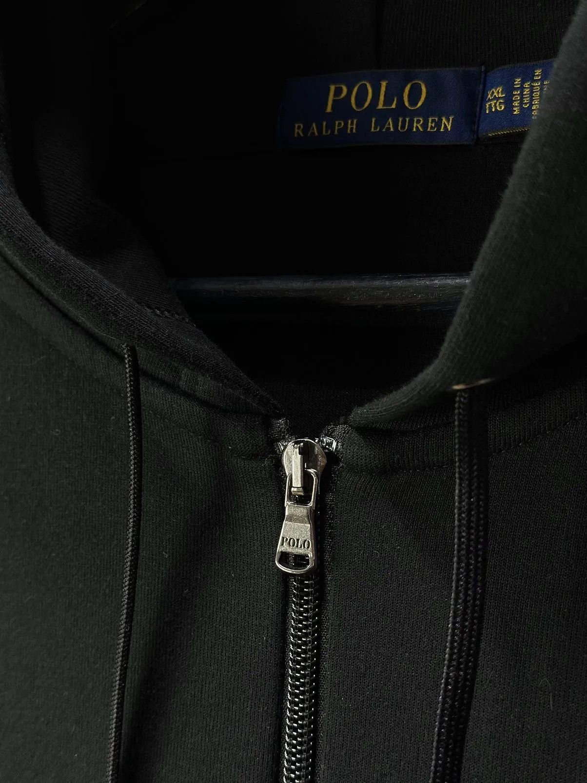 Ralph Lauren Zip Hoodie Black Polo Ralph Lauren Vintage Oversize Y2K Size US XXL / EU 58 / 5 - 3 Thumbnail