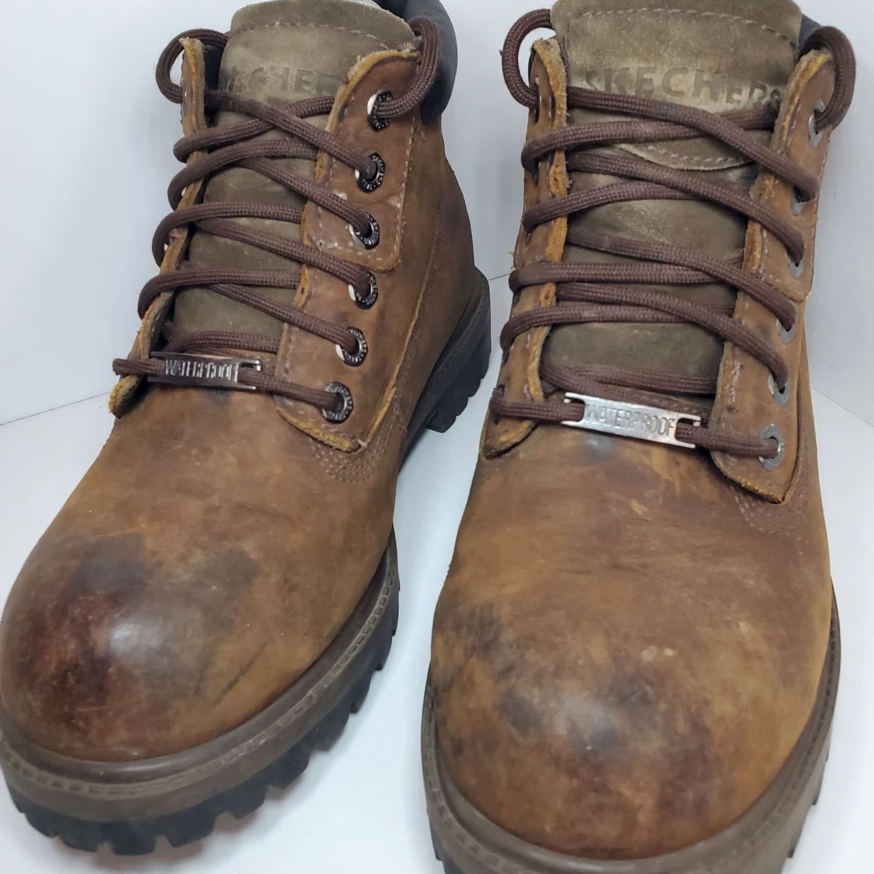 SKECHERS Skechers Sergeants Verdict Chukka Boot Brown Waterproof Leather Mens 6.5 Shoes Boots Size US 7 / EU 40 - 7 Thumbnail