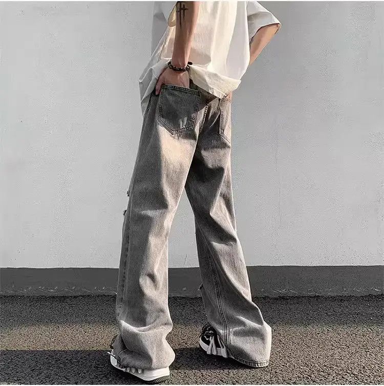Japanese Brand Leisure washed distressed jeans Size US 32 / EU 48 - 3 Thumbnail
