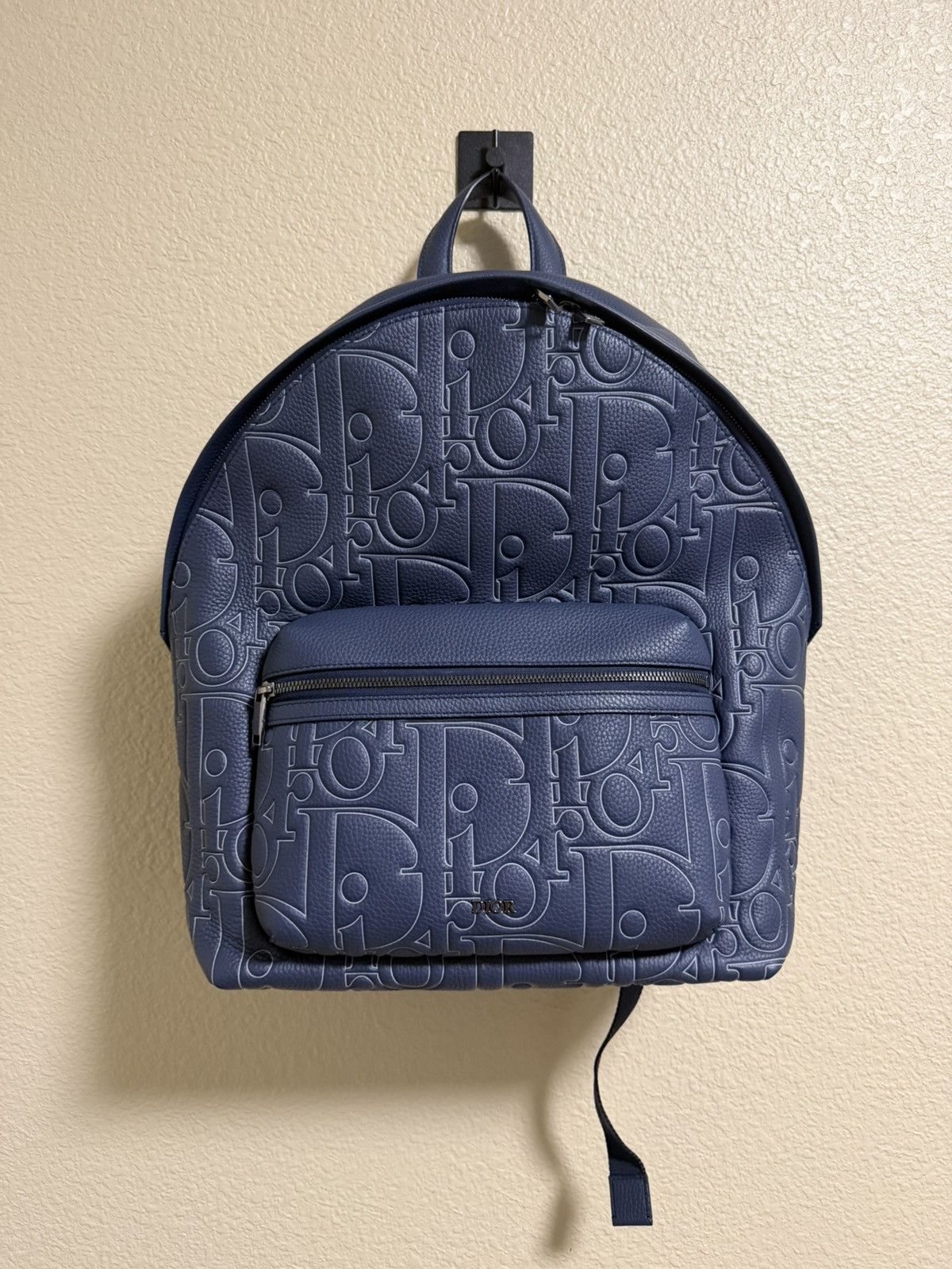 Dior Dior Rider 2.0 Backpack Navy Blue Gravity Stencil Leather Size ONE SIZE - 1 Thumbnail