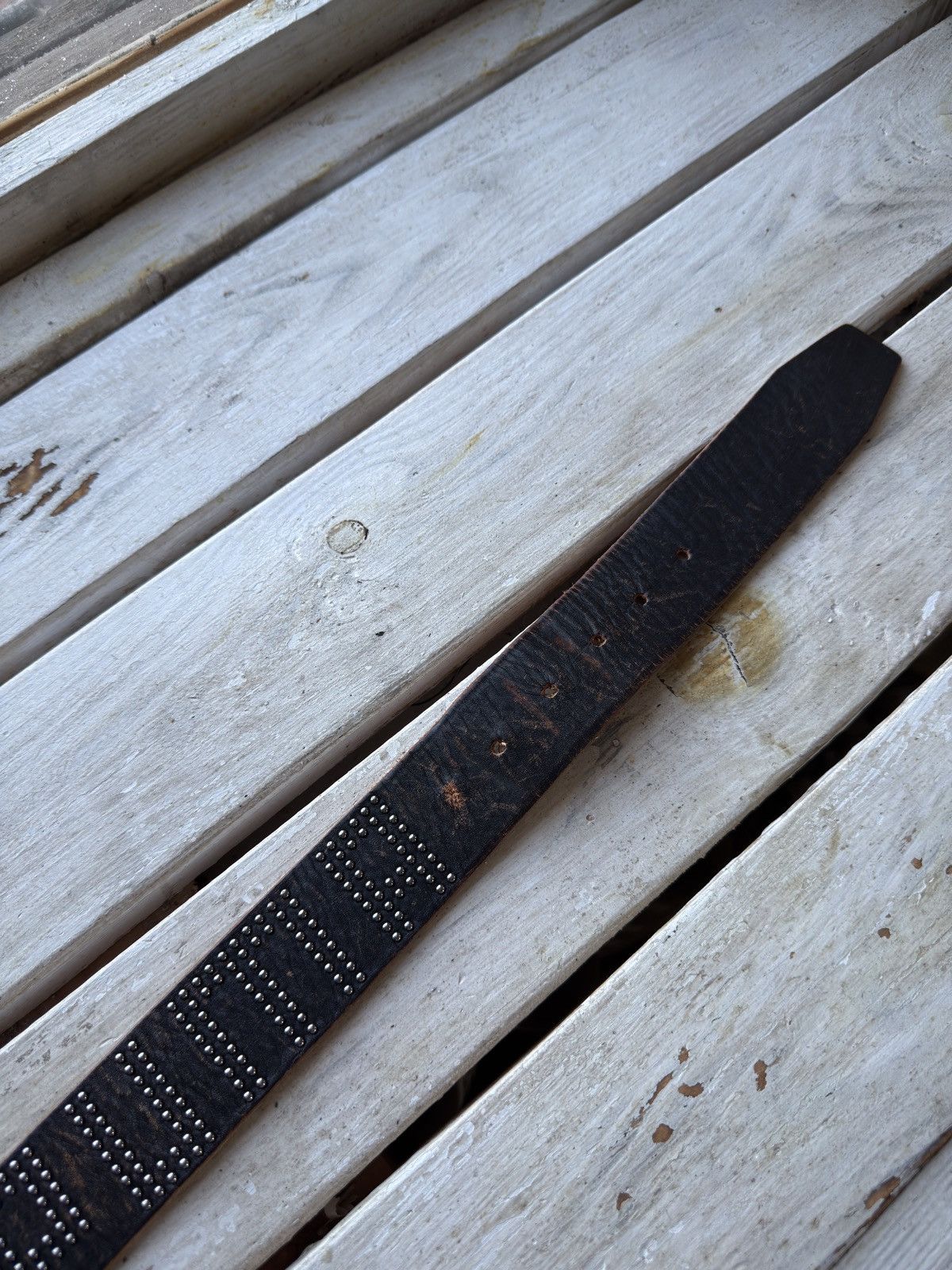 Puma × Vintage PUMA Spell Out Logo Black Genuine Leather Avant Garde Belt Size ONE SIZE - 11 Thumbnail