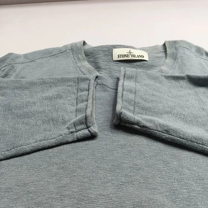 Stone Island Stone Island Long Sleeve Logo Sweater Blue -2506 Size US XXL / EU 58 / 5 - 4 Thumbnail