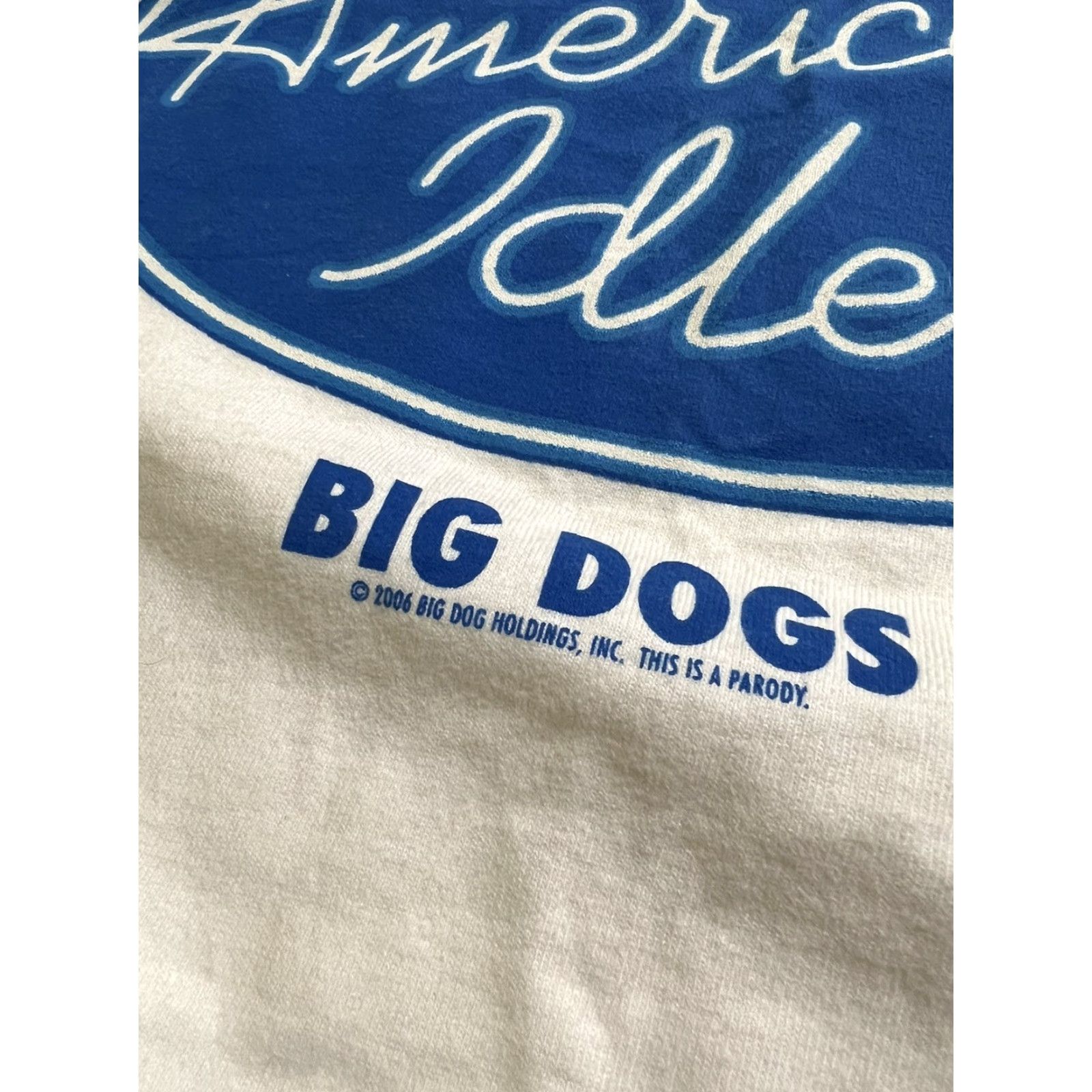 Vintage VINTAGE Big Dogs T-Shirt White American Idle 2006 Large L Short Sleeve Mens Size US L / EU 52-54 / 3 - 6 Thumbnail