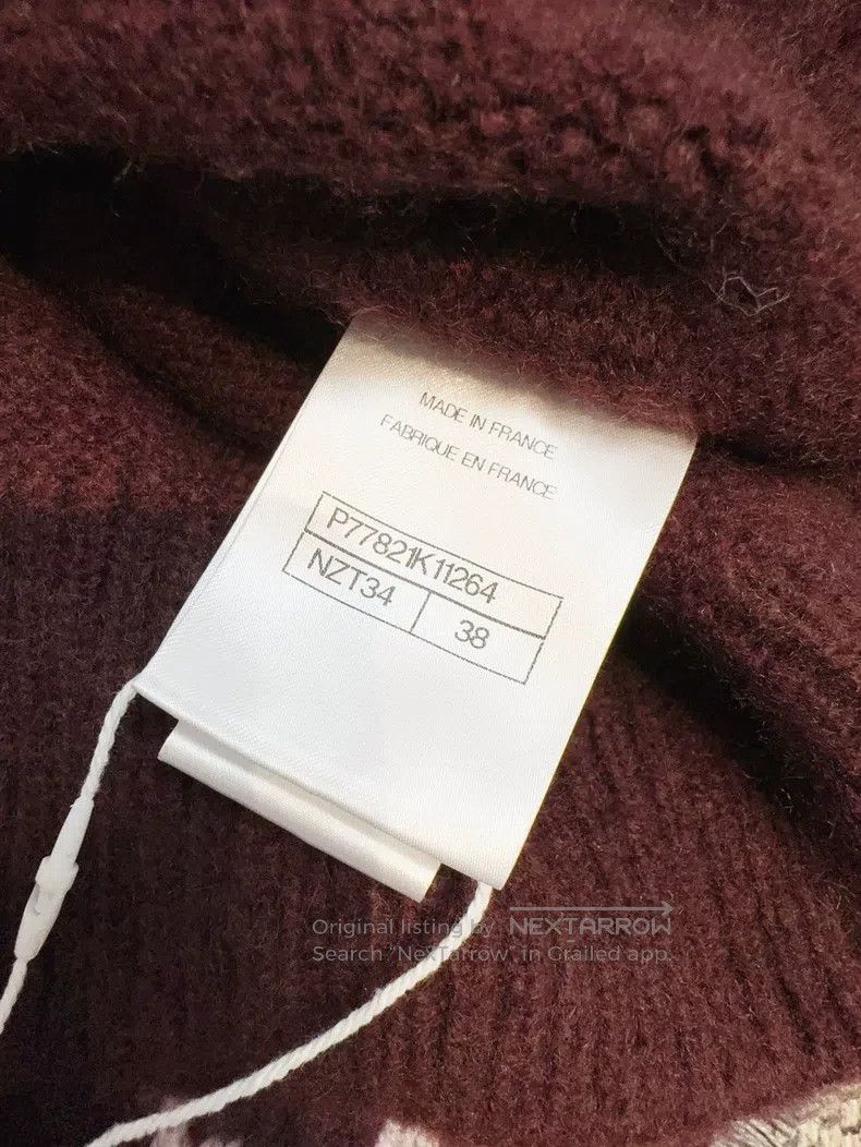 Chanel Chanel Ski series burgundy flower knitted sweater Size XS / US 0-2 / IT 36-38 - 7 Thumbnail