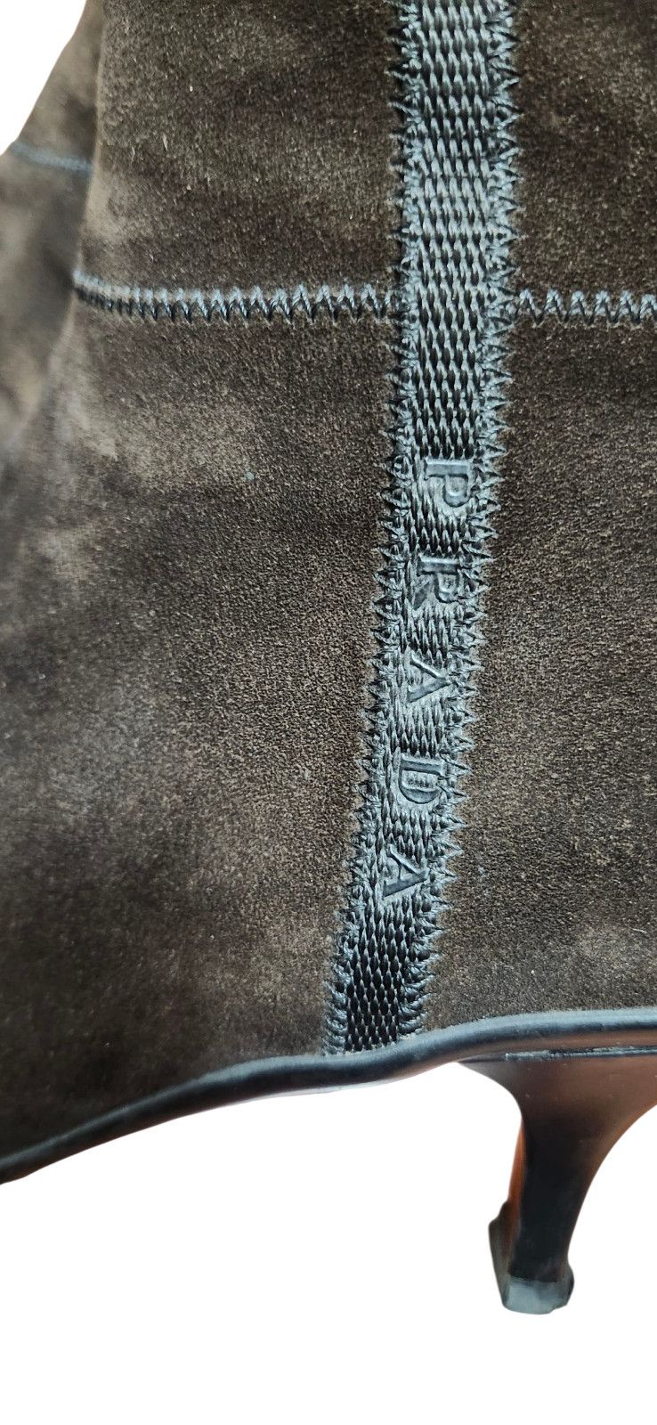 Prada PRADA BROWN SUEDE HEELED BOOTS - EU 38.5/US 8 Size US 8.5 / IT 38.5 - 9 Thumbnail