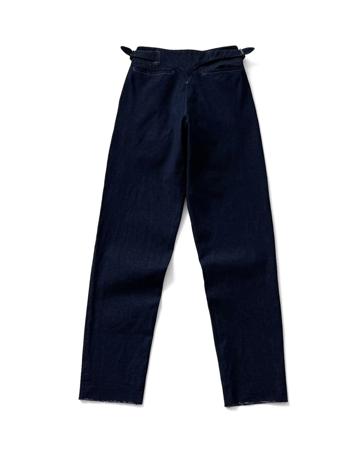 Issey Miyake VINTAGE80’s ISSEY MIYAKE MEN DENIM PLEATED SIDE BELT PANTS Size US 29 - 10 Thumbnail