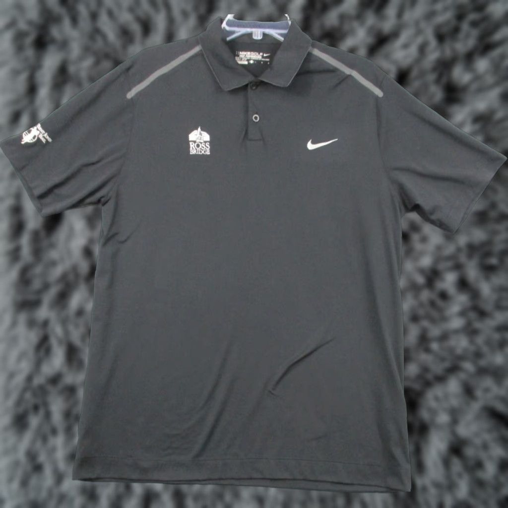 Nike Nike Polo Shirt Mens Large Black Short Sleeve Nike Golf Dri-Fit Logo Sports 90s? Size US L / EU 52-54 / 3 - 1 Thumbnail