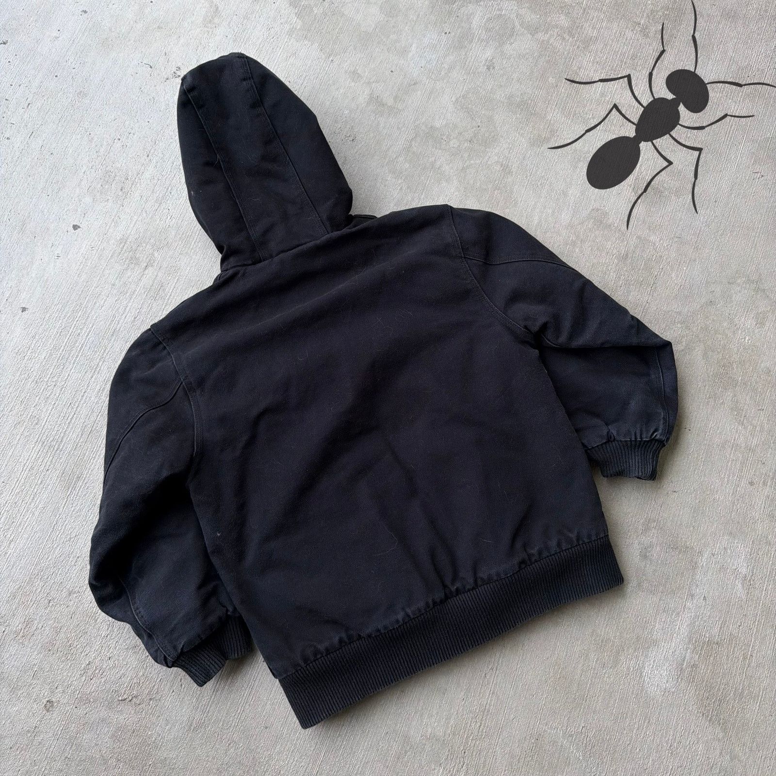 Carhartt × Vintage Carhartt YOUTH black hooded work wear jacket` Size US XS / EU 42 / 0 - 6 Thumbnail