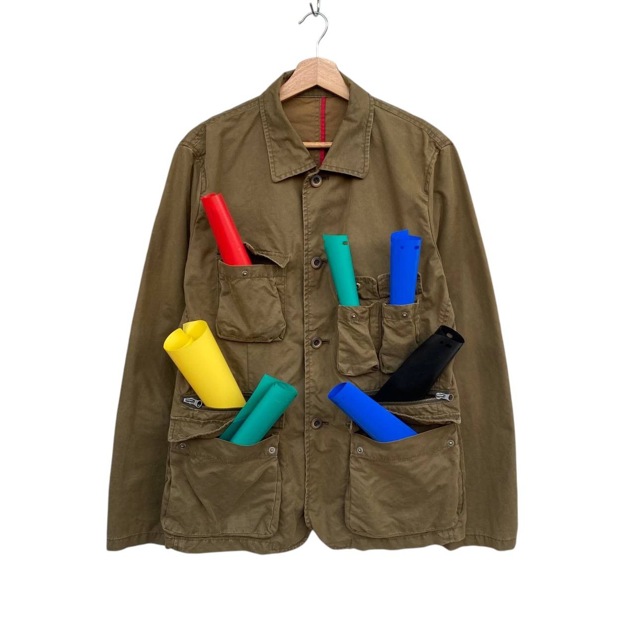 291295=Homme 291295=HOMME Archive Multi-Pocket Utility Tactical Jacket Size US L / EU 52-54 / 3 - 1 Thumbnail