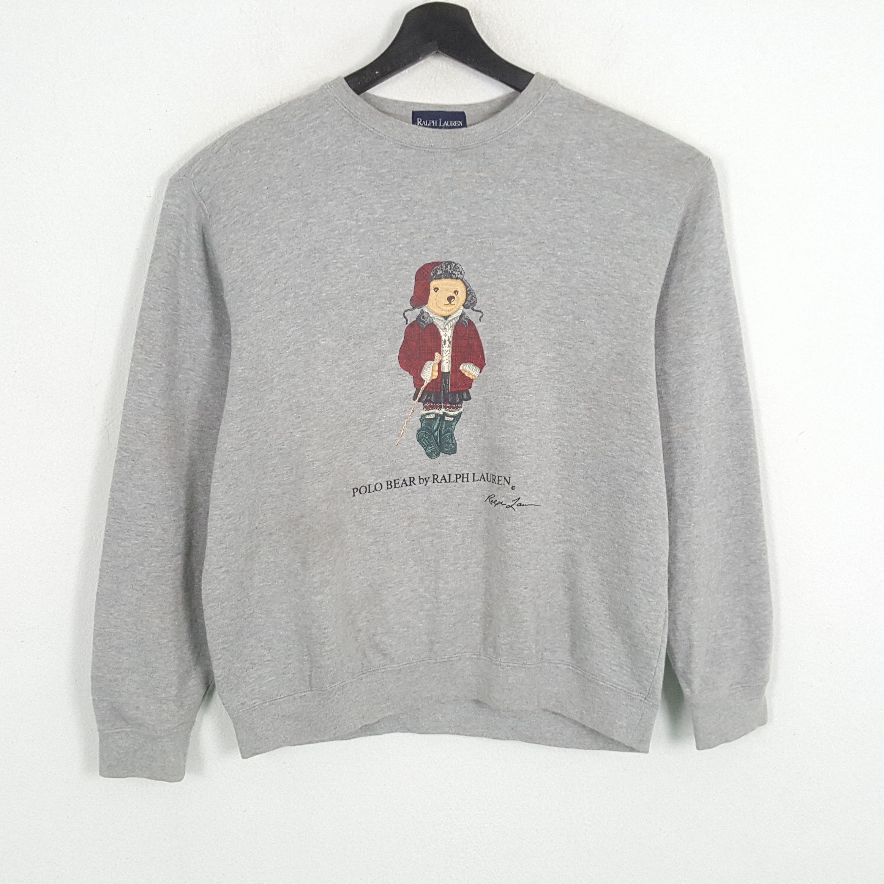 Polo Ralph Lauren × Vintage POLO BEAR by RALPH LAUREN Rare Design Fashion Sweatshirt Size US M / EU 48-50 / 2 - 1 Thumbnail