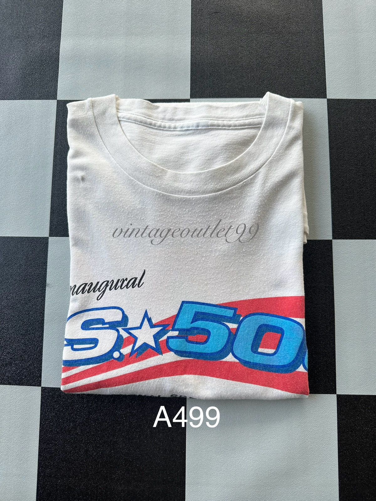 Formula 1 Vintage Us 500 Speedway 1996 Single Stitch Tshirt A499 Size US L / EU 52-54 / 3 - 10 Thumbnail