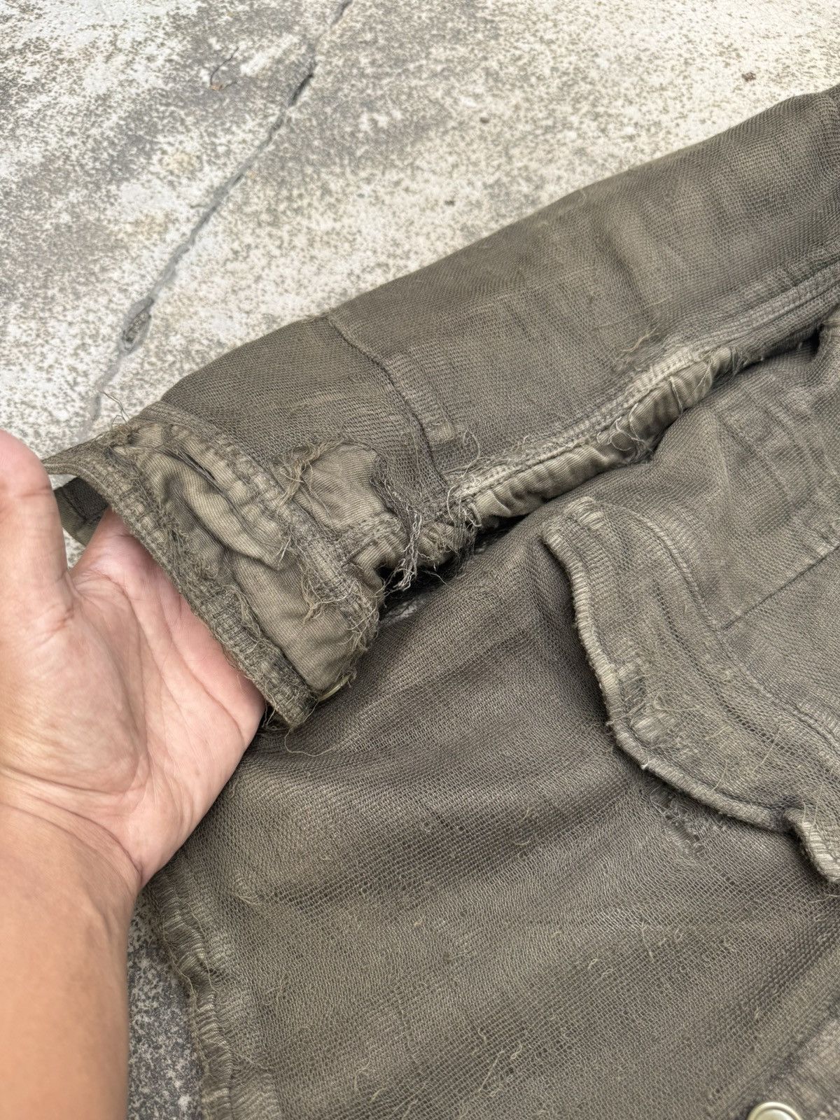 Maison MIHARA YASUHIRO 🔥 MiharaYasuhiro AW05 Distressed Dutch Military Field Jacket Size US S / EU 44-46 / 1 - 8 Thumbnail