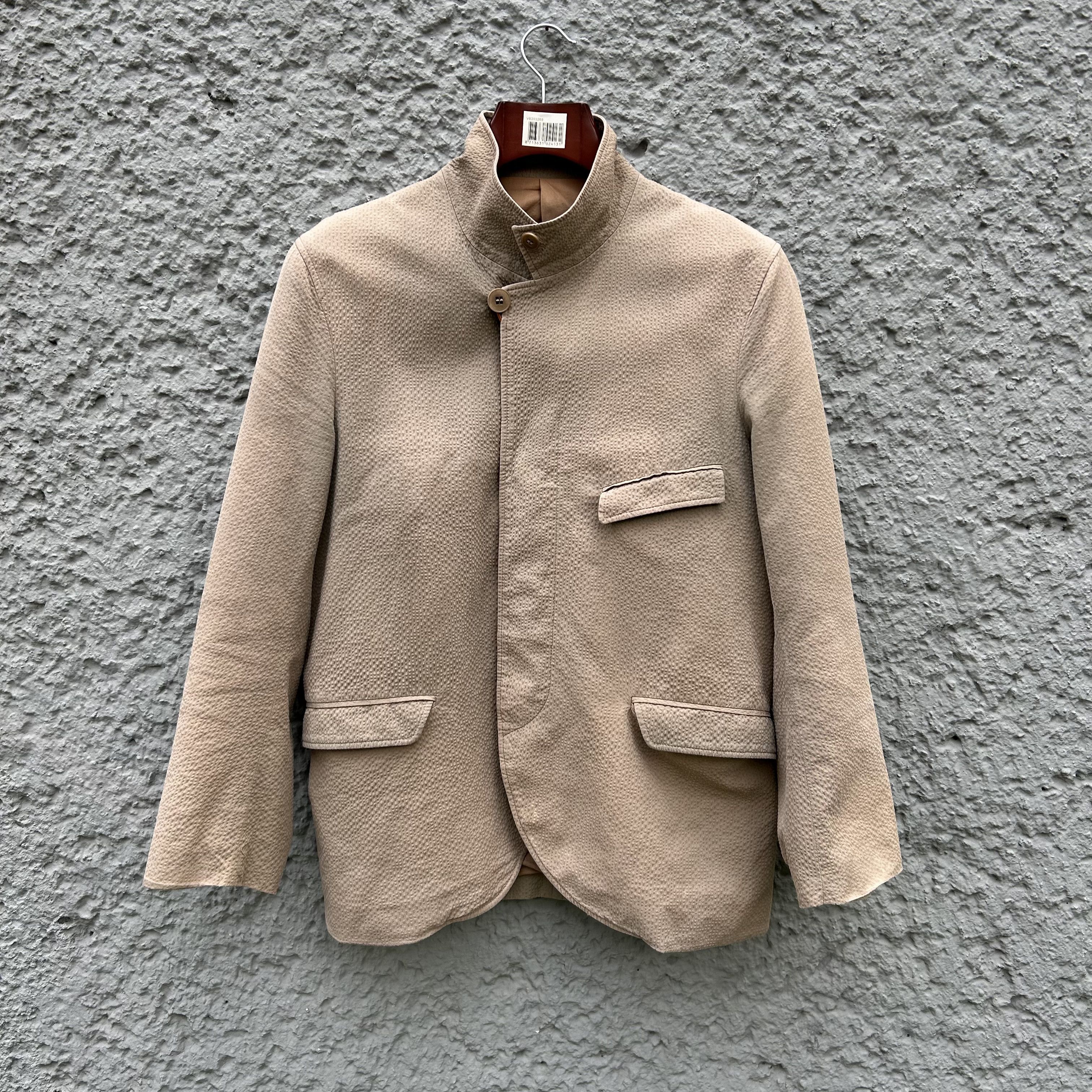 Lemaire Lemaire Beige Brown Light Seersucker Suit Jacket Size 48R - 4 Thumbnail